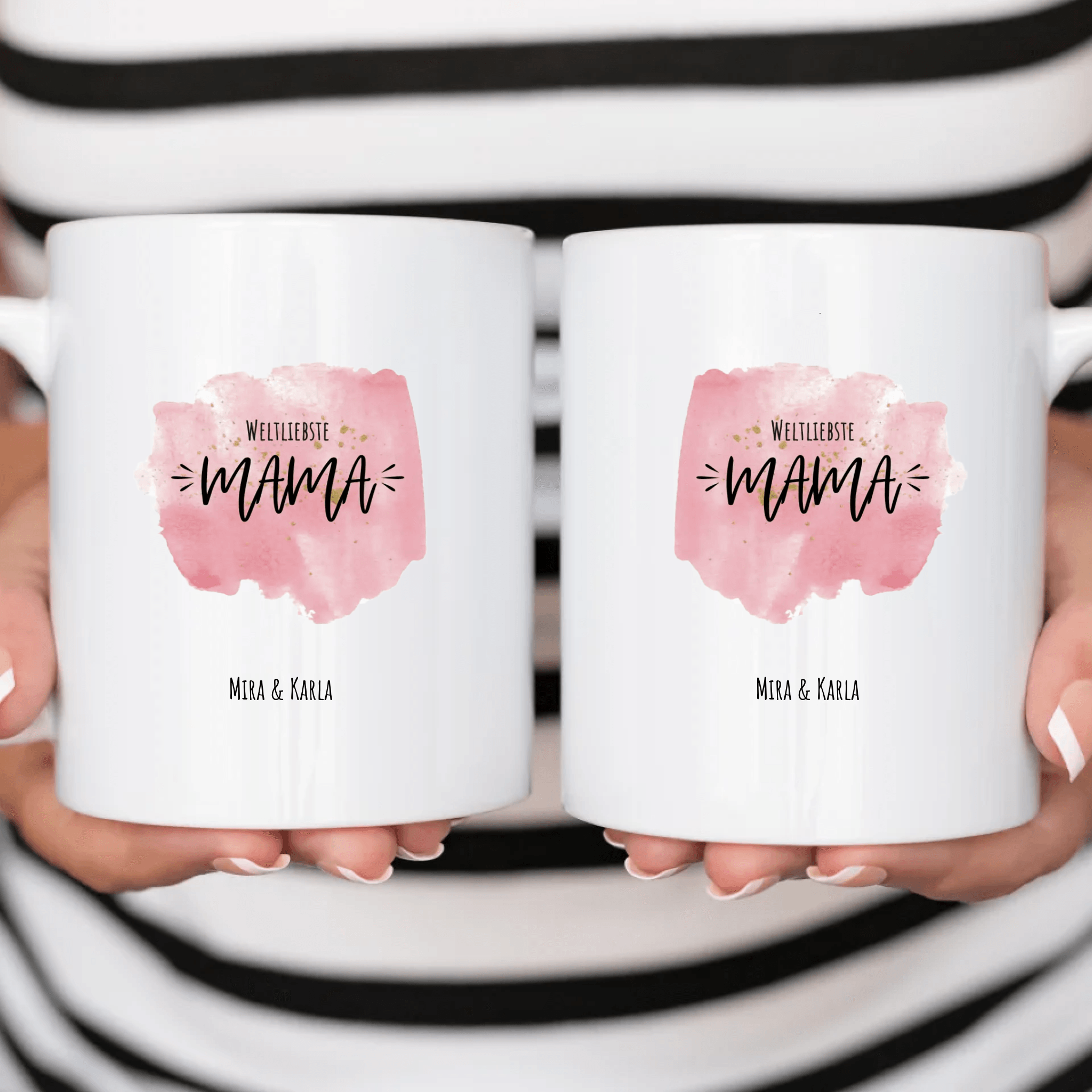 Weltbeste Mama Watercolor - Personalisierte Tasse - Kaffeebecher24