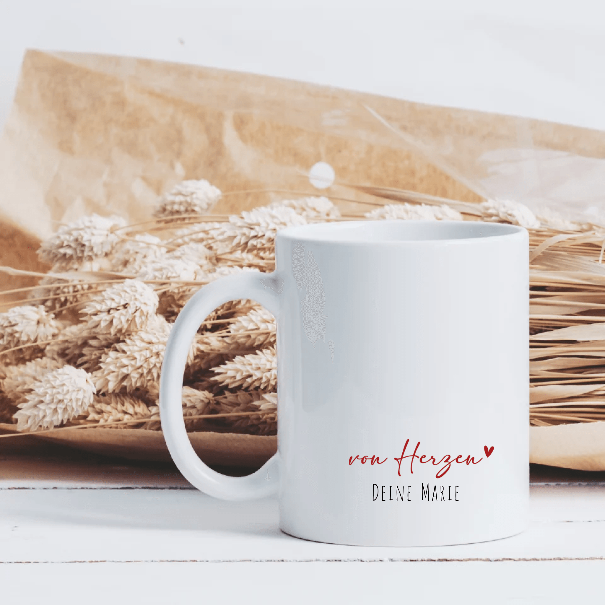 Ich sah dich - Personalisierte Tasse - Kaffeebecher24