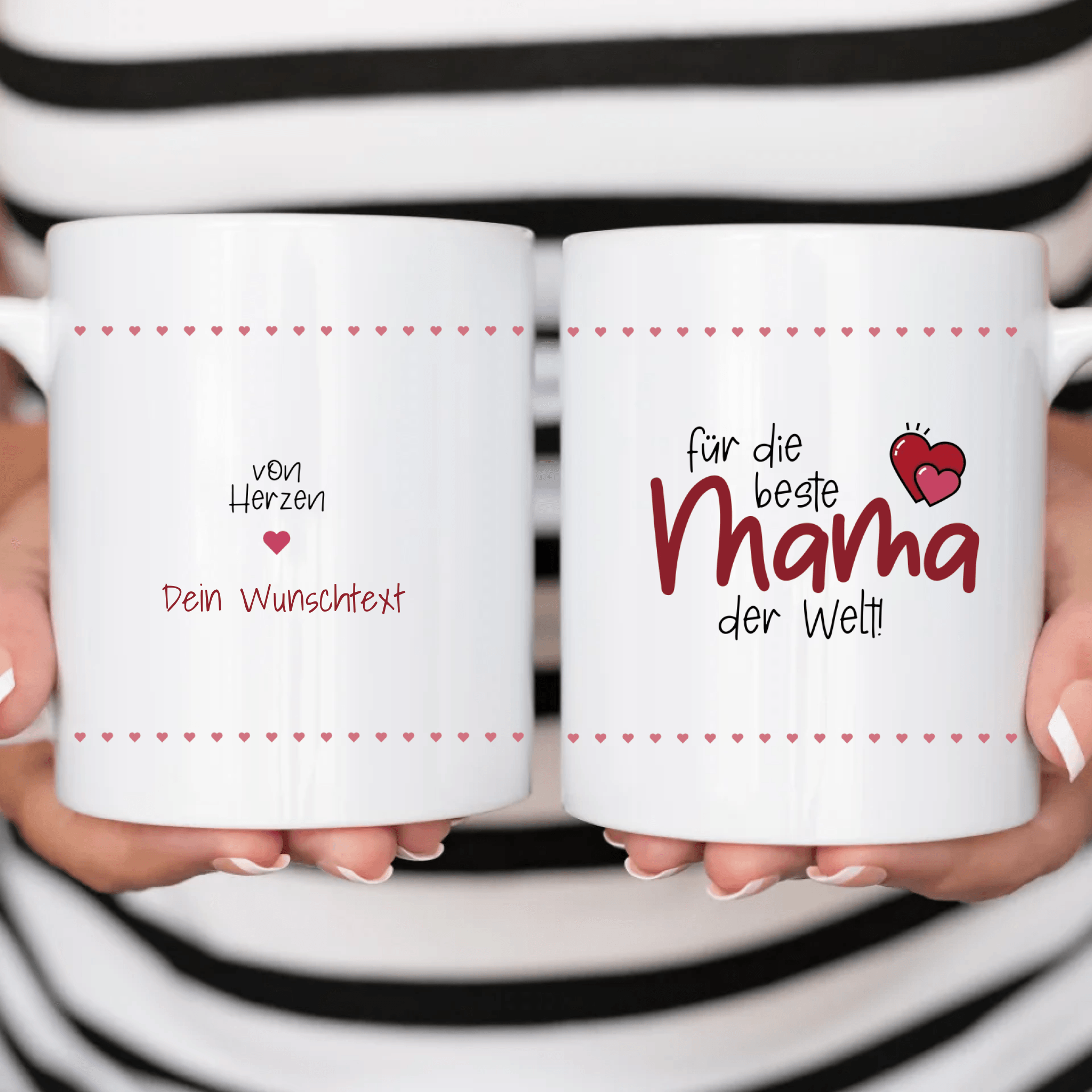 Für die Beste Mama der Welt - Personalisierte Tasse - Kaffeebecher24