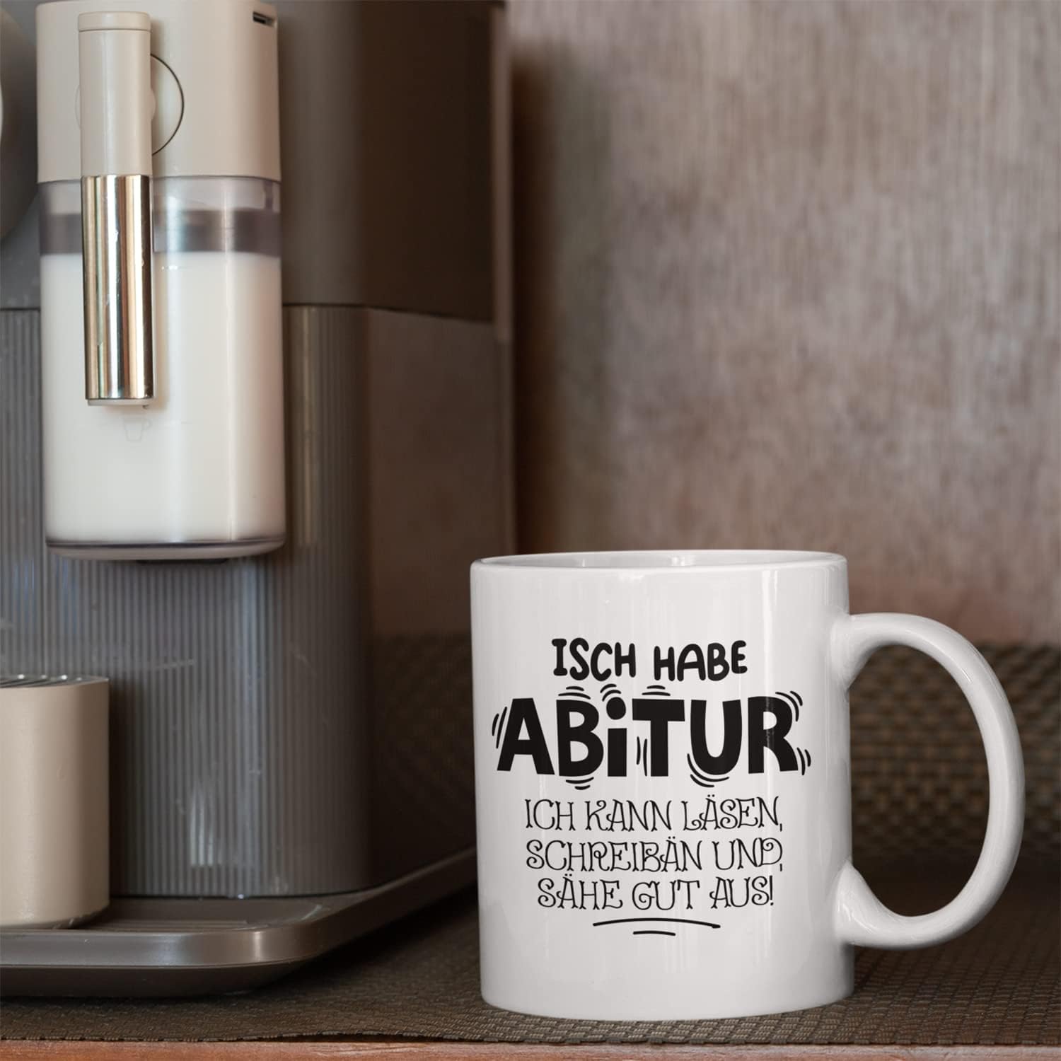 🤪 Abi-Tasse – „Isch habe Abitur…“ mit Comic-Fun Design