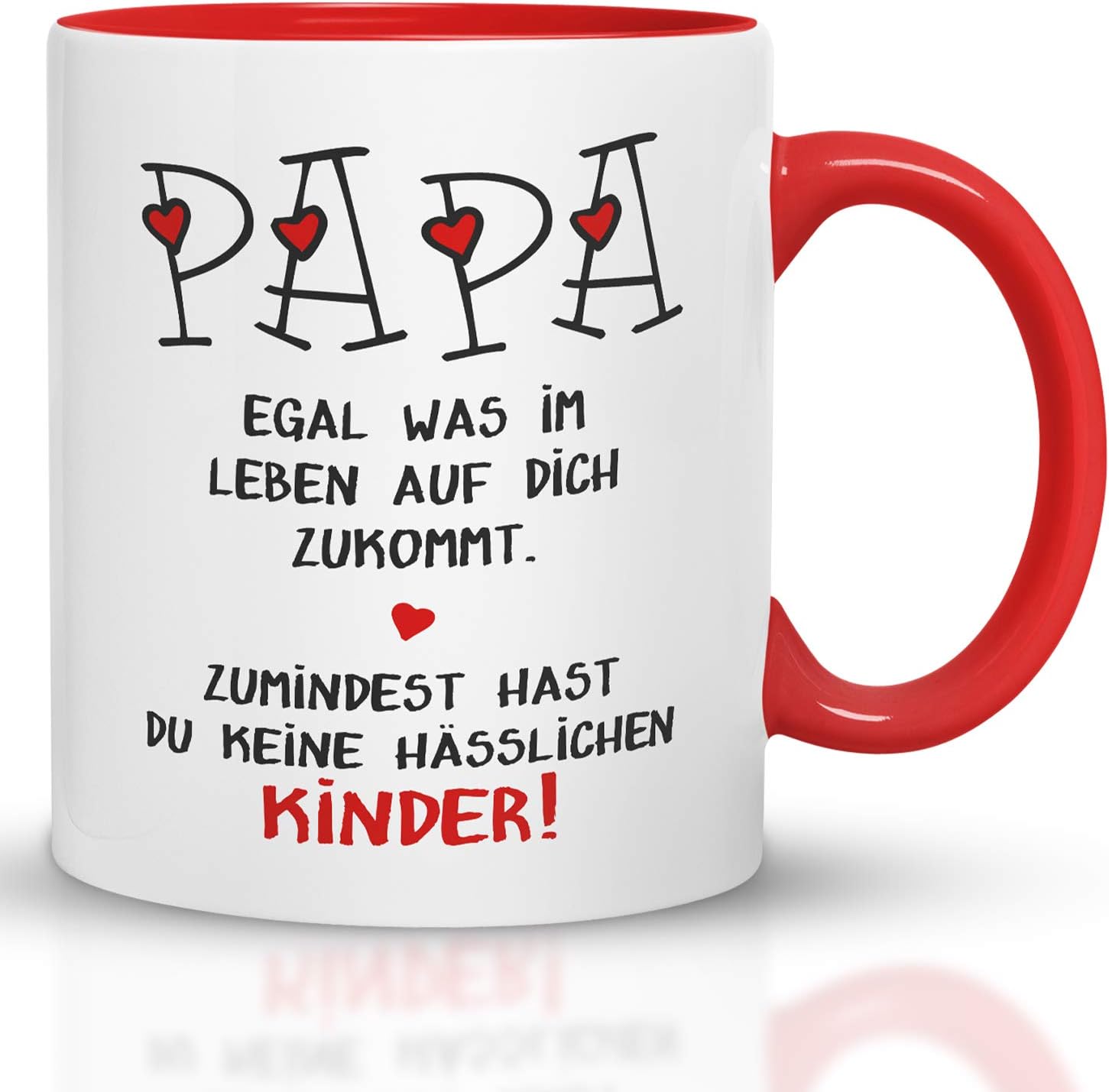 Geschenk Vatertag - Tasse mit Spruch Papa hässliche Kinder