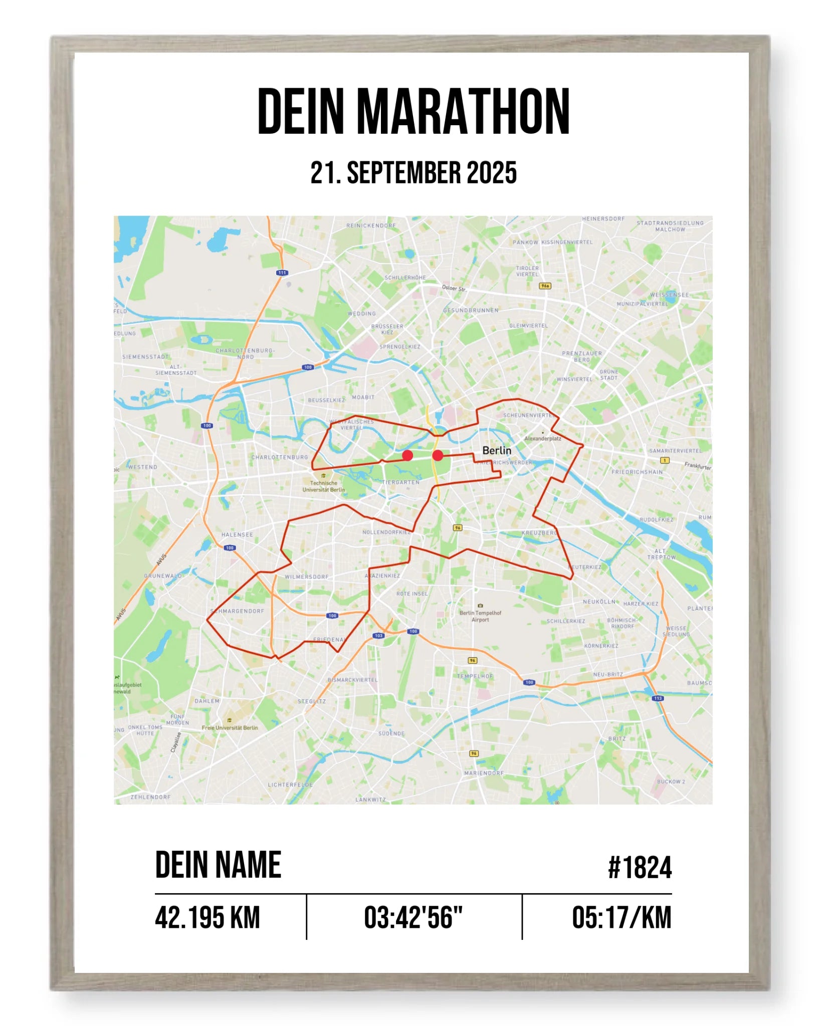 Rahmen - eiche 30x40
