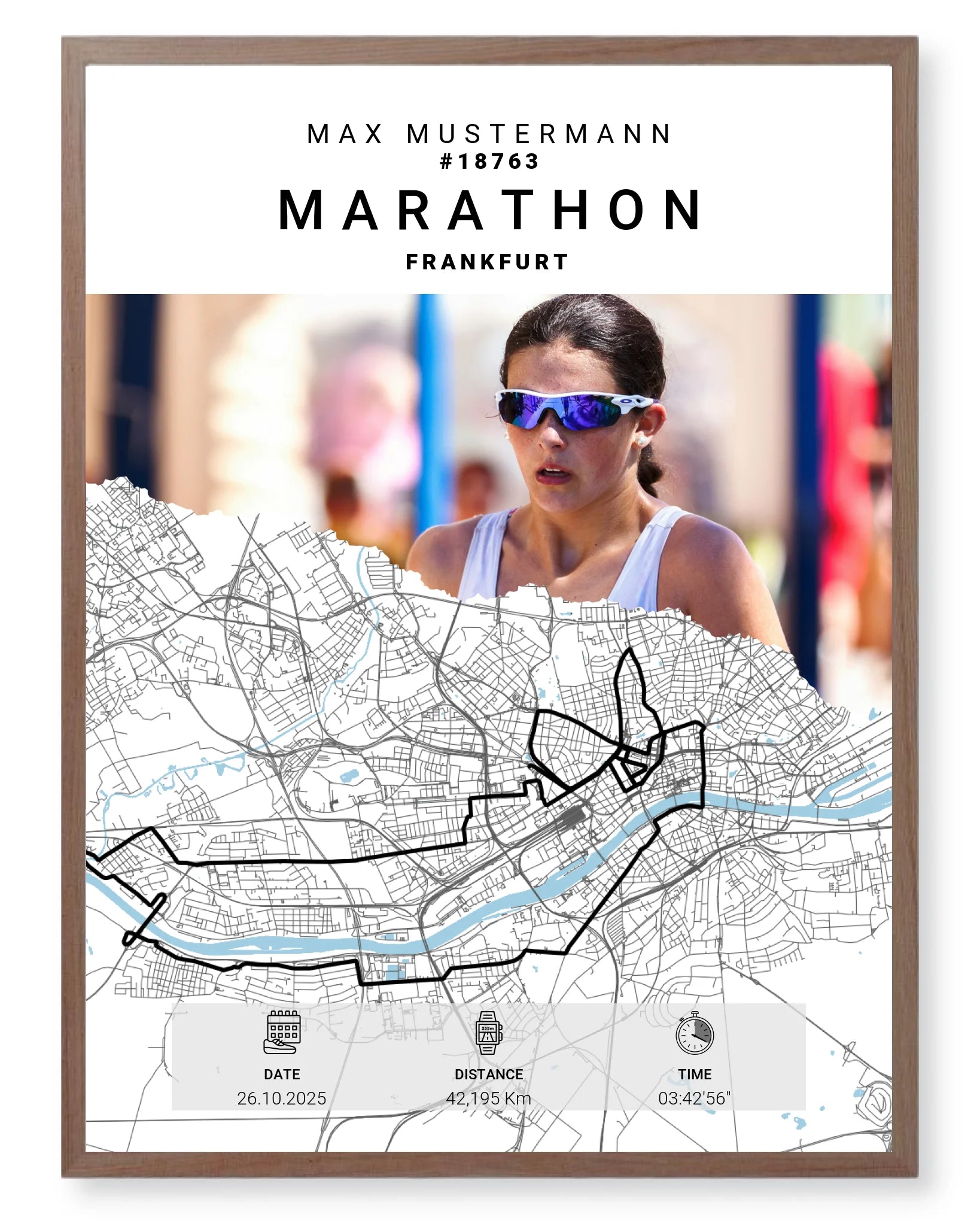 Rahmen - walnuss 60x80