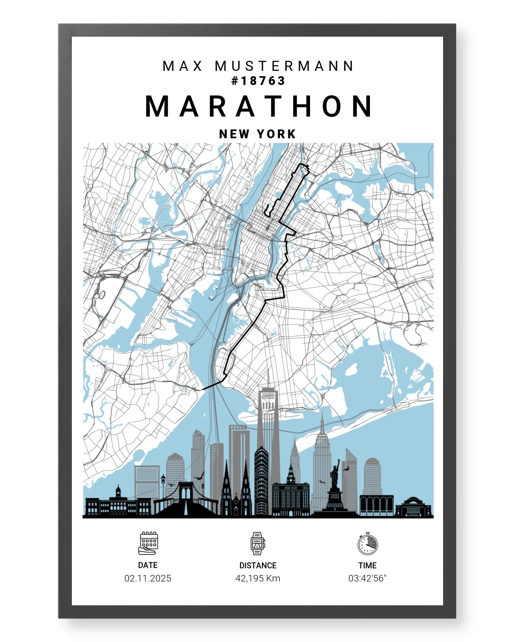 Rahmen - schwarz 40x60