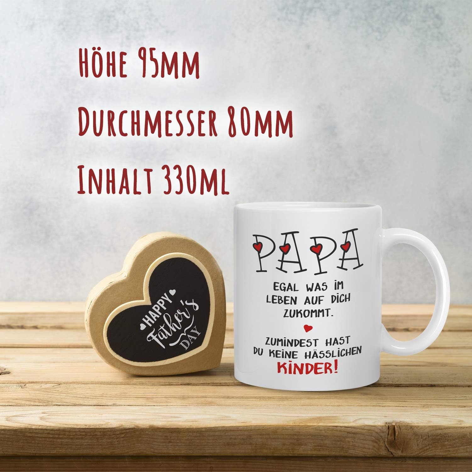 Geschenk Vatertag - Tasse mit Spruch Papa hässliche Kinder