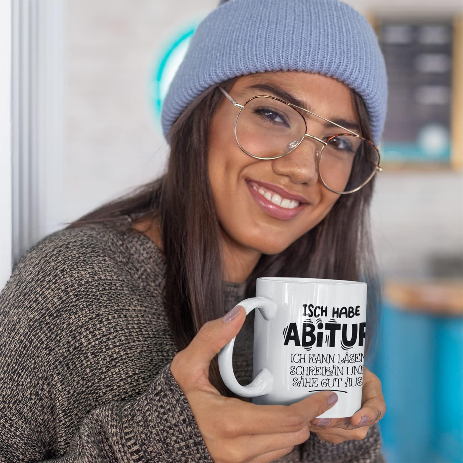 🤪 Abi-Tasse – „Isch habe Abitur…“ mit Comic-Fun Design