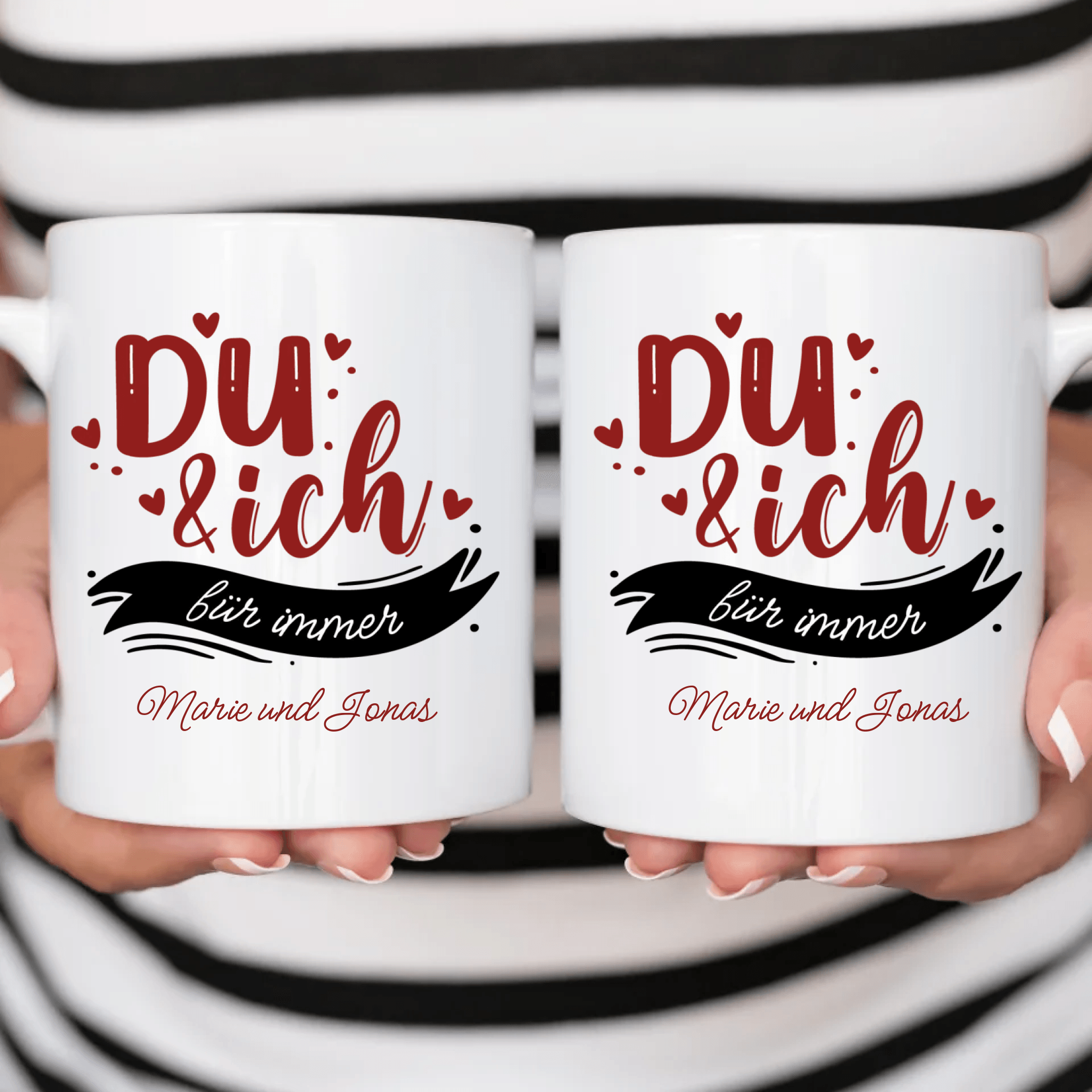 Du und Ich - Personalisierte Tasse - Kaffeebecher24