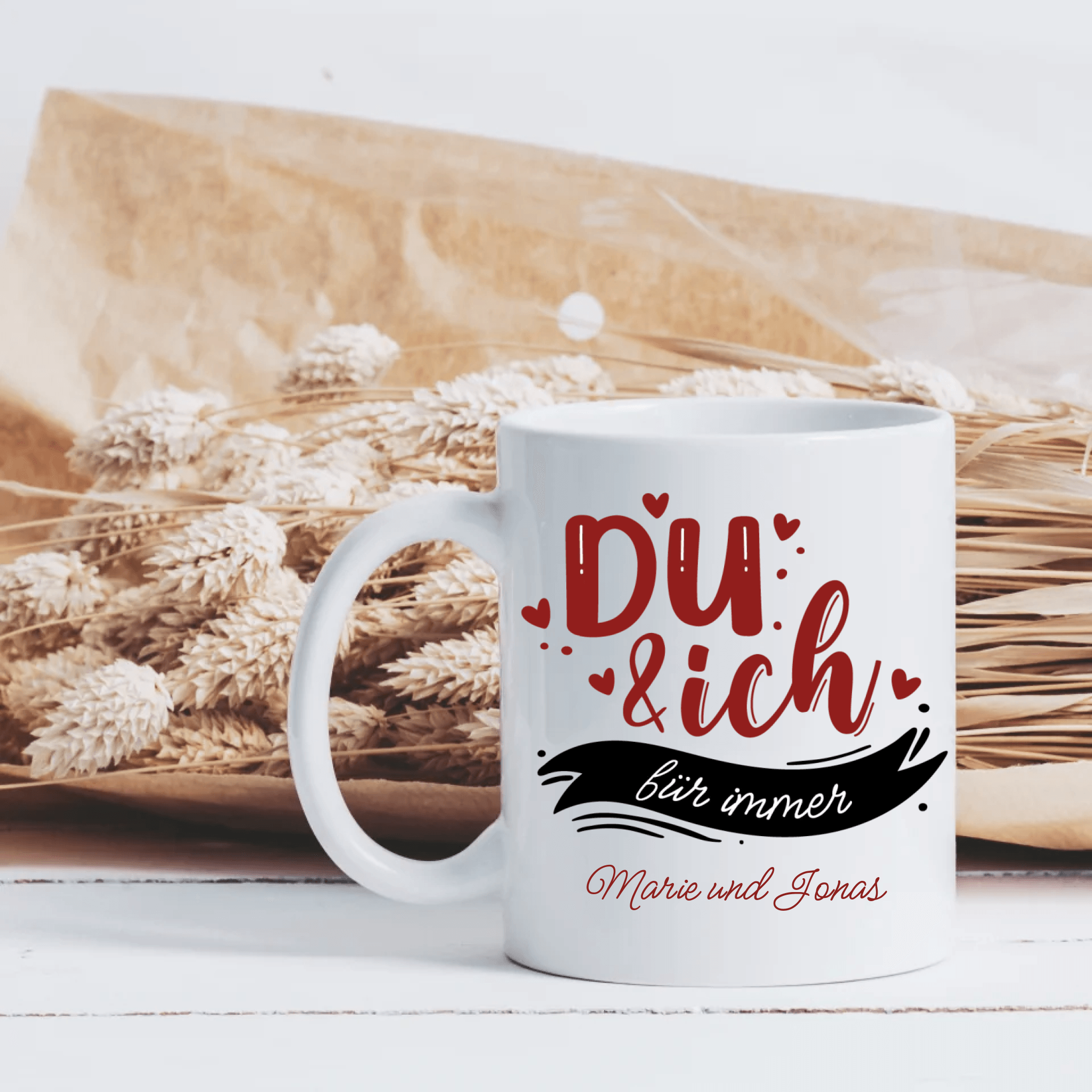 Du und Ich - Personalisierte Tasse - Kaffeebecher24