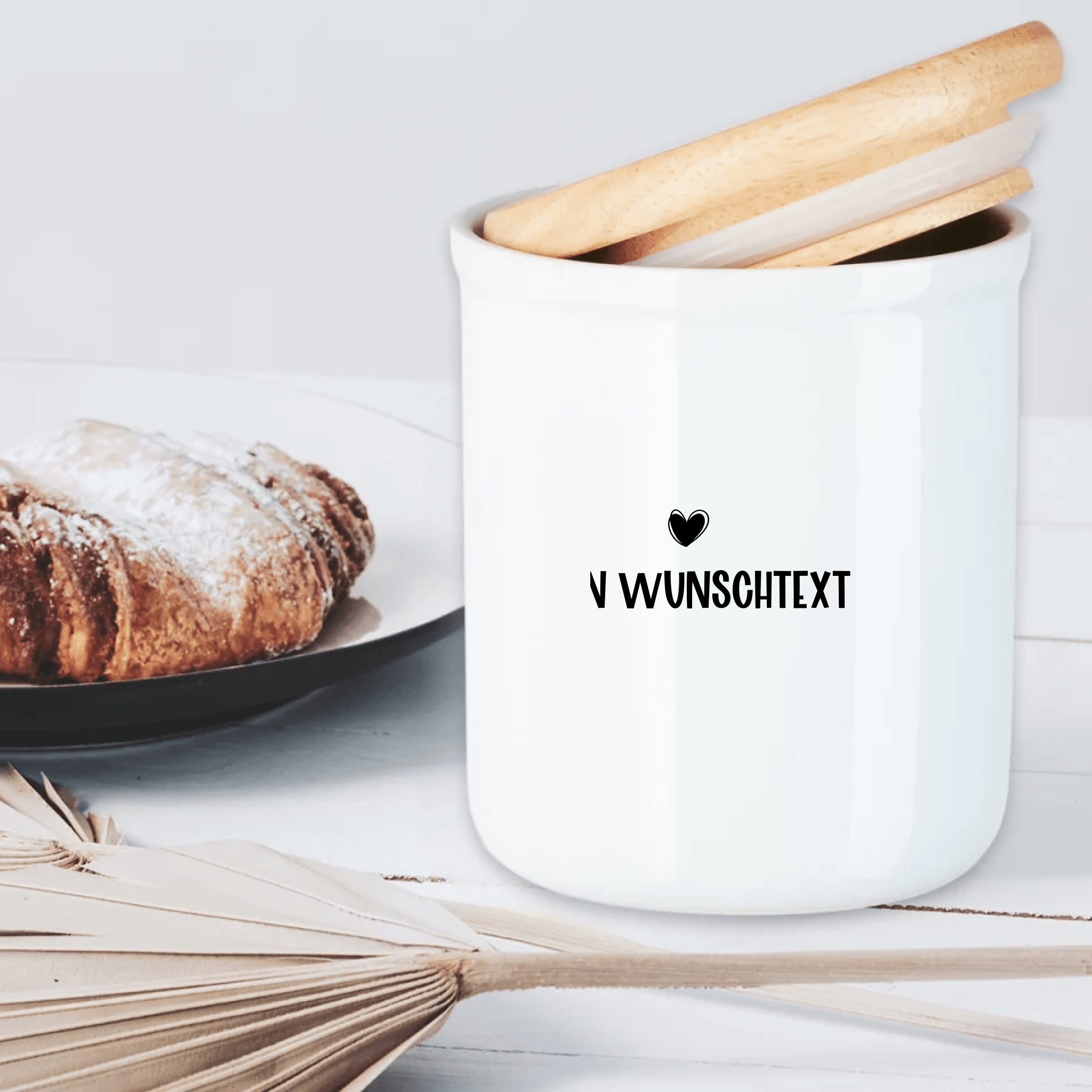 Keramikdose mit Holzdeckel · Beste Freundin - Kaffeebecher24