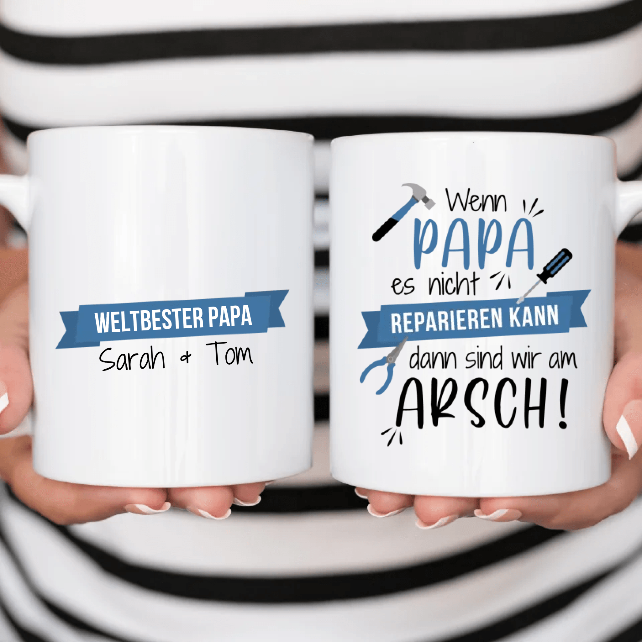Papa Reparieren - Personalisierte Tasse - Kaffeebecher24