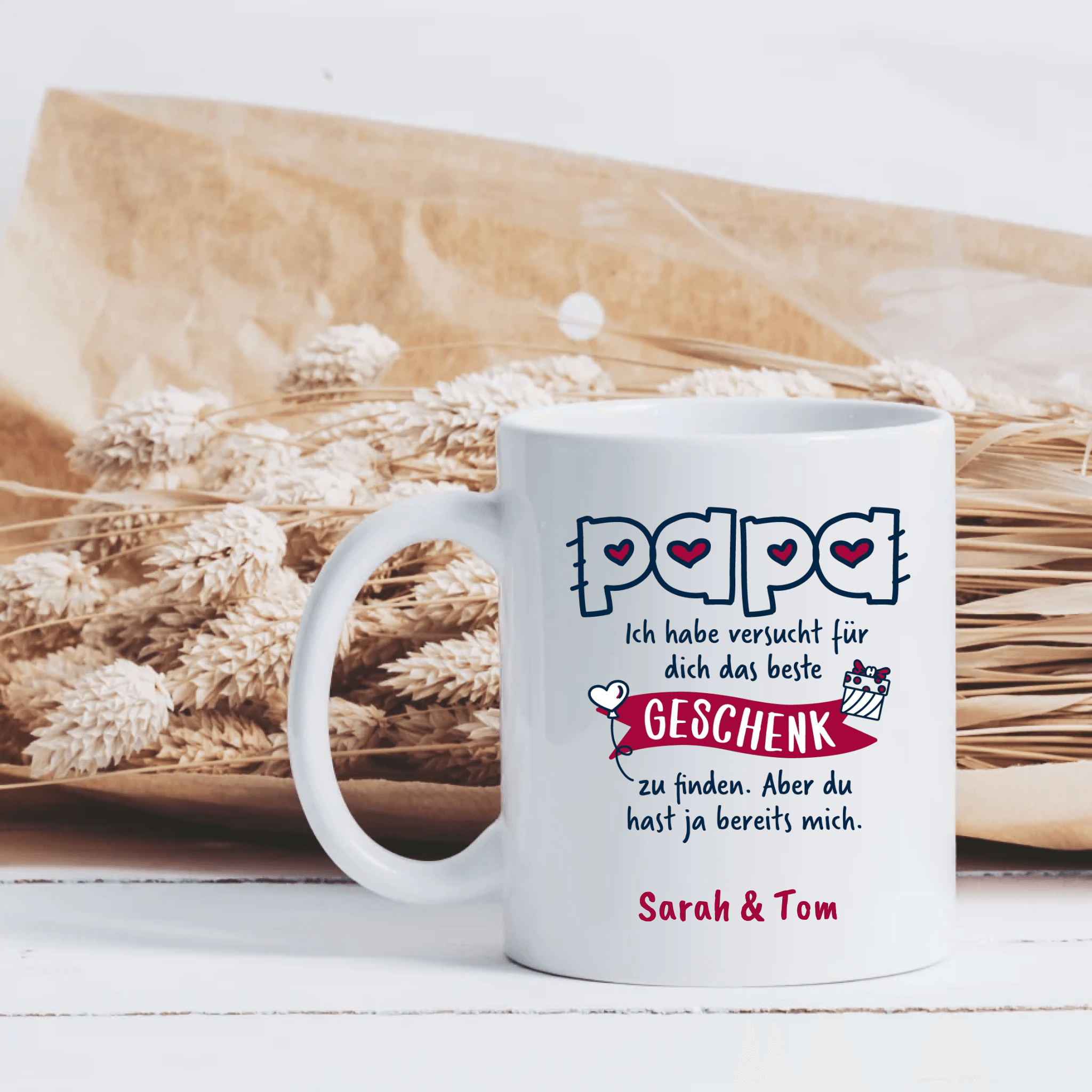 Papa Ich Habe Versucht - Personalisierte Tasse - Kaffeebecher24