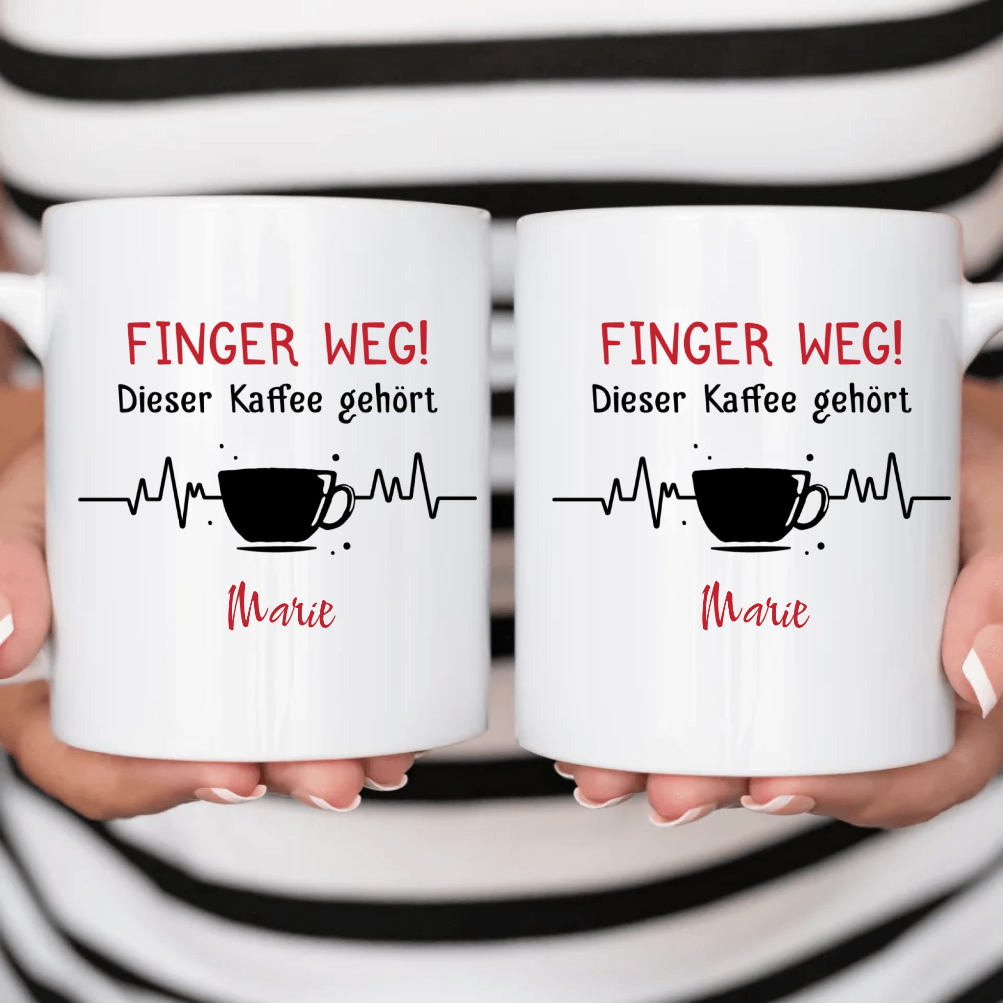 Finger Weg - Personalisierte Tasse - Kaffeebecher24
