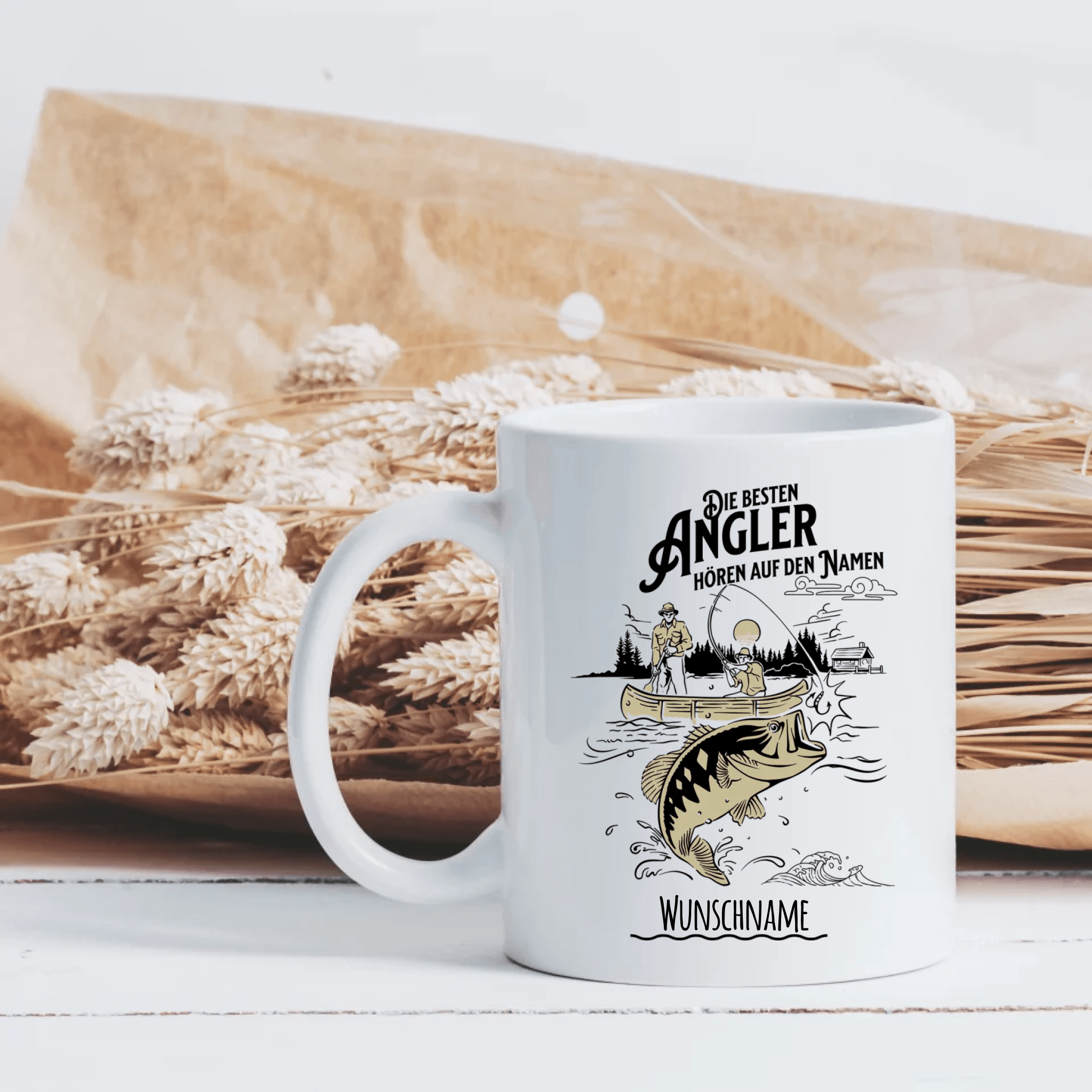Die Besten Angler hören auf den Namen - Personalisierte Tasse - Kaffeebecher24