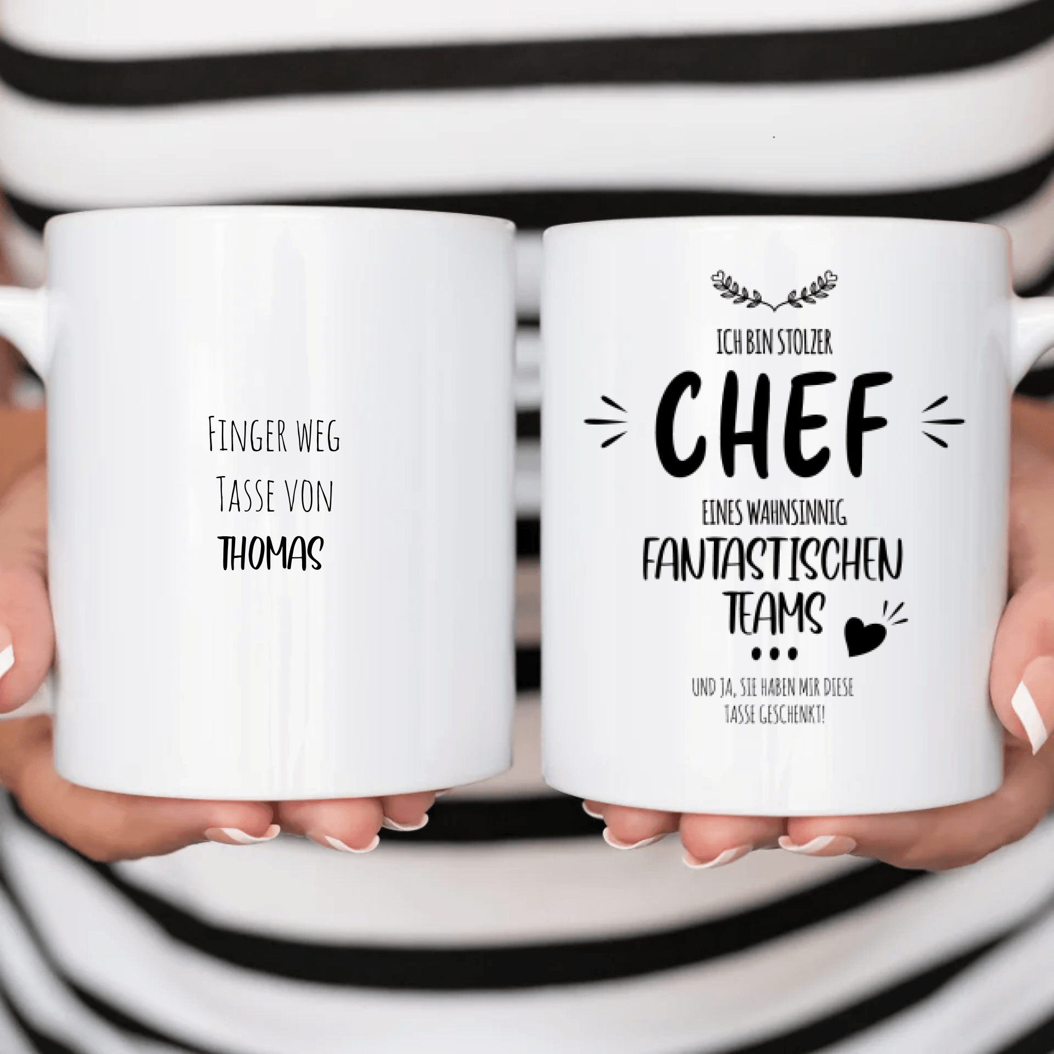 Stolzer Chef - Personalisierte Tasse - Kaffeebecher24