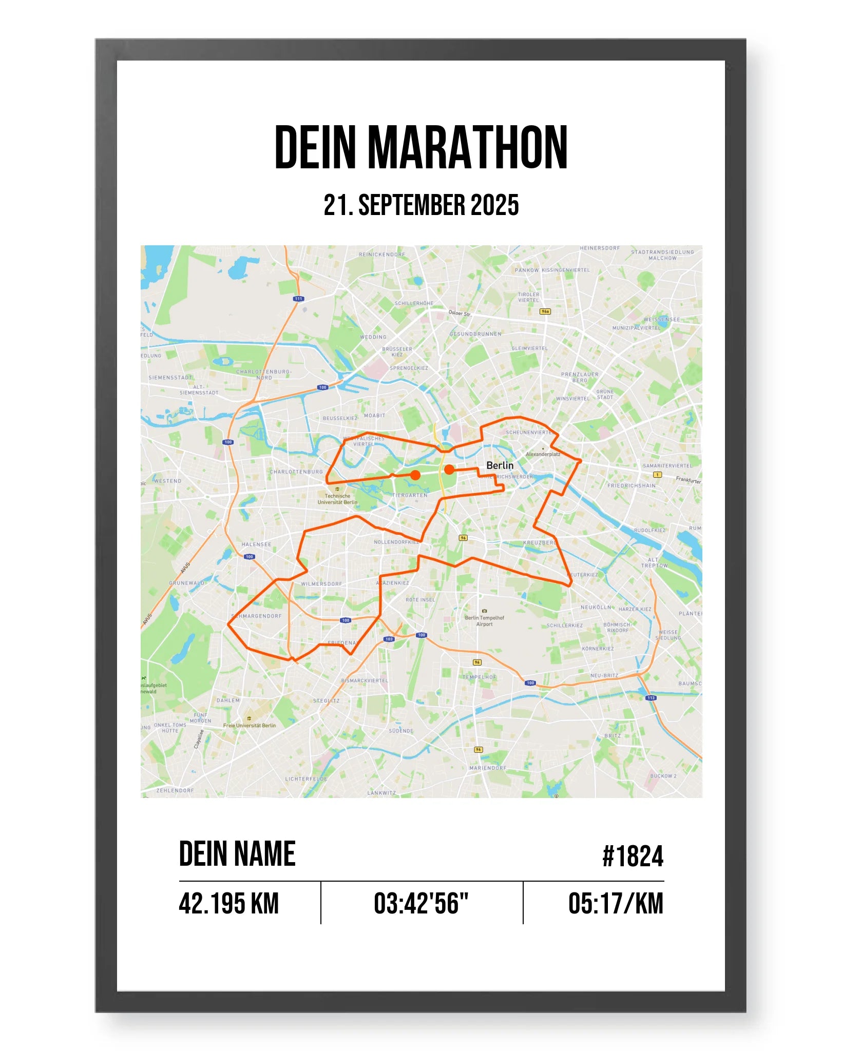 Rahmen - schwarz 40x60