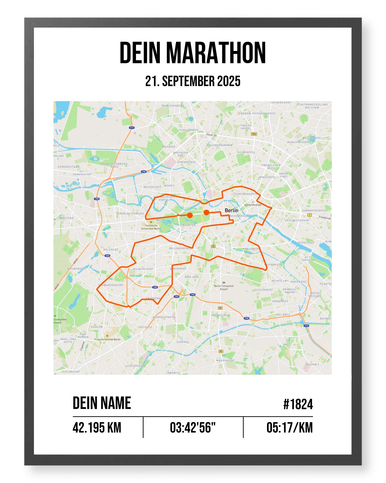 Rahmen - schwarz 60x80