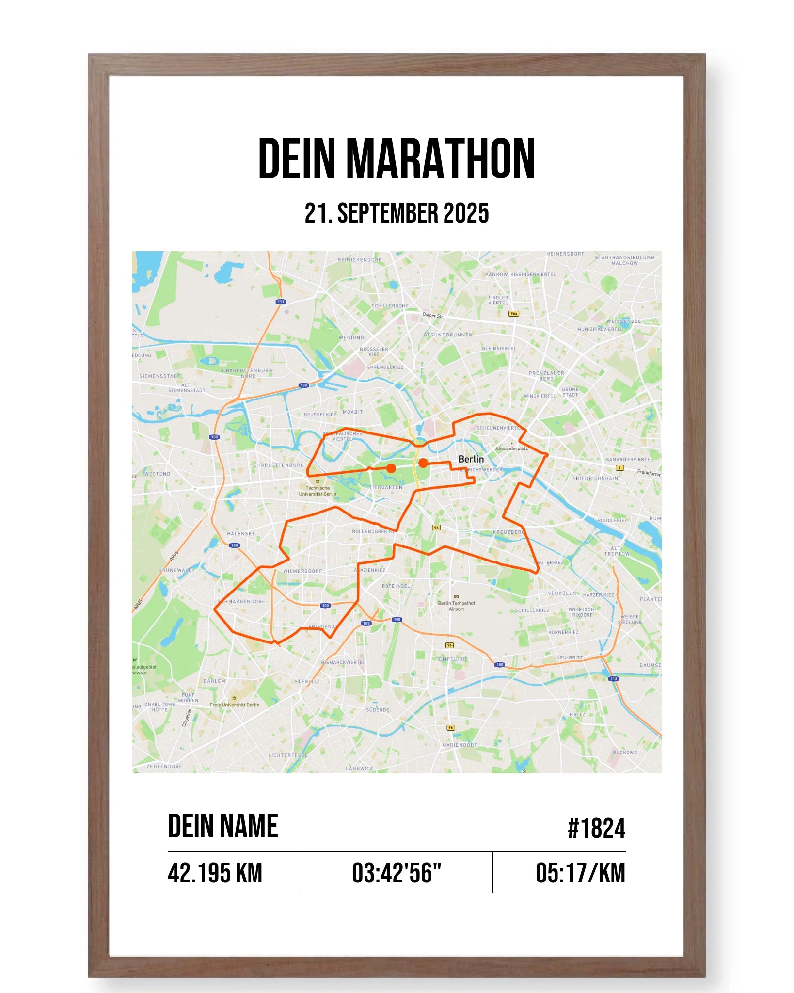 Rahmen - walnuss 40x60