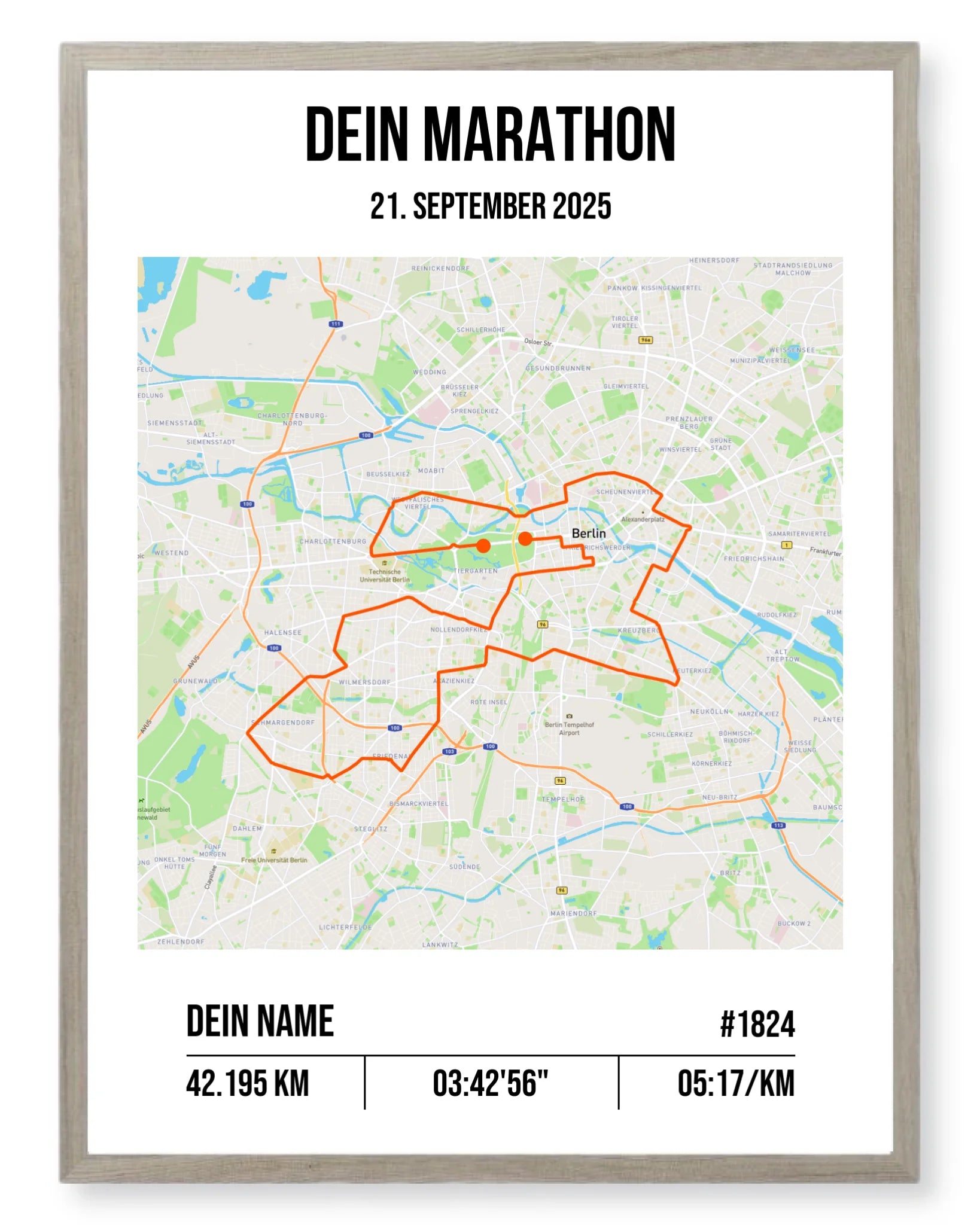 Rahmen - eiche 60x80