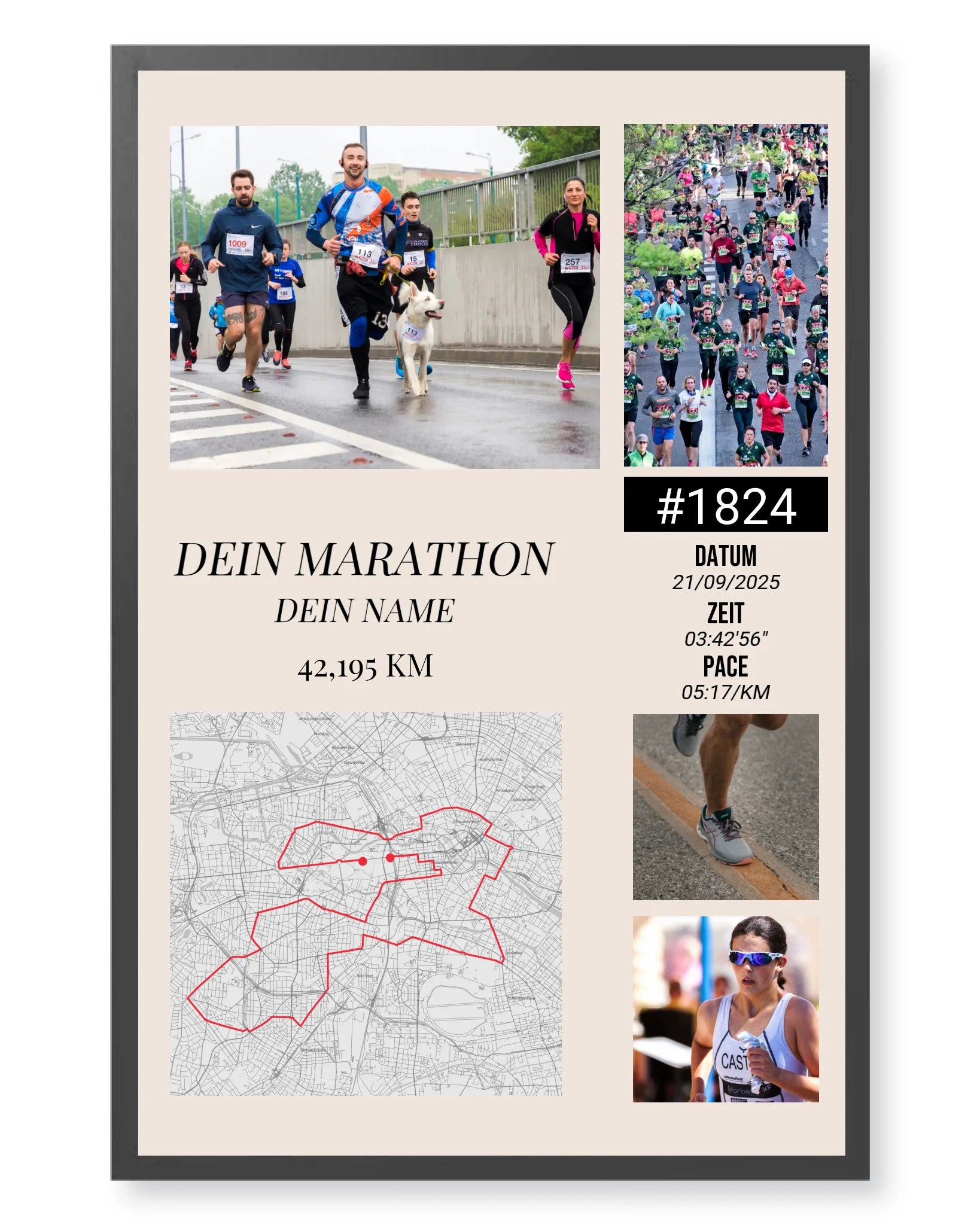 Rahmen - schwarz 40x60