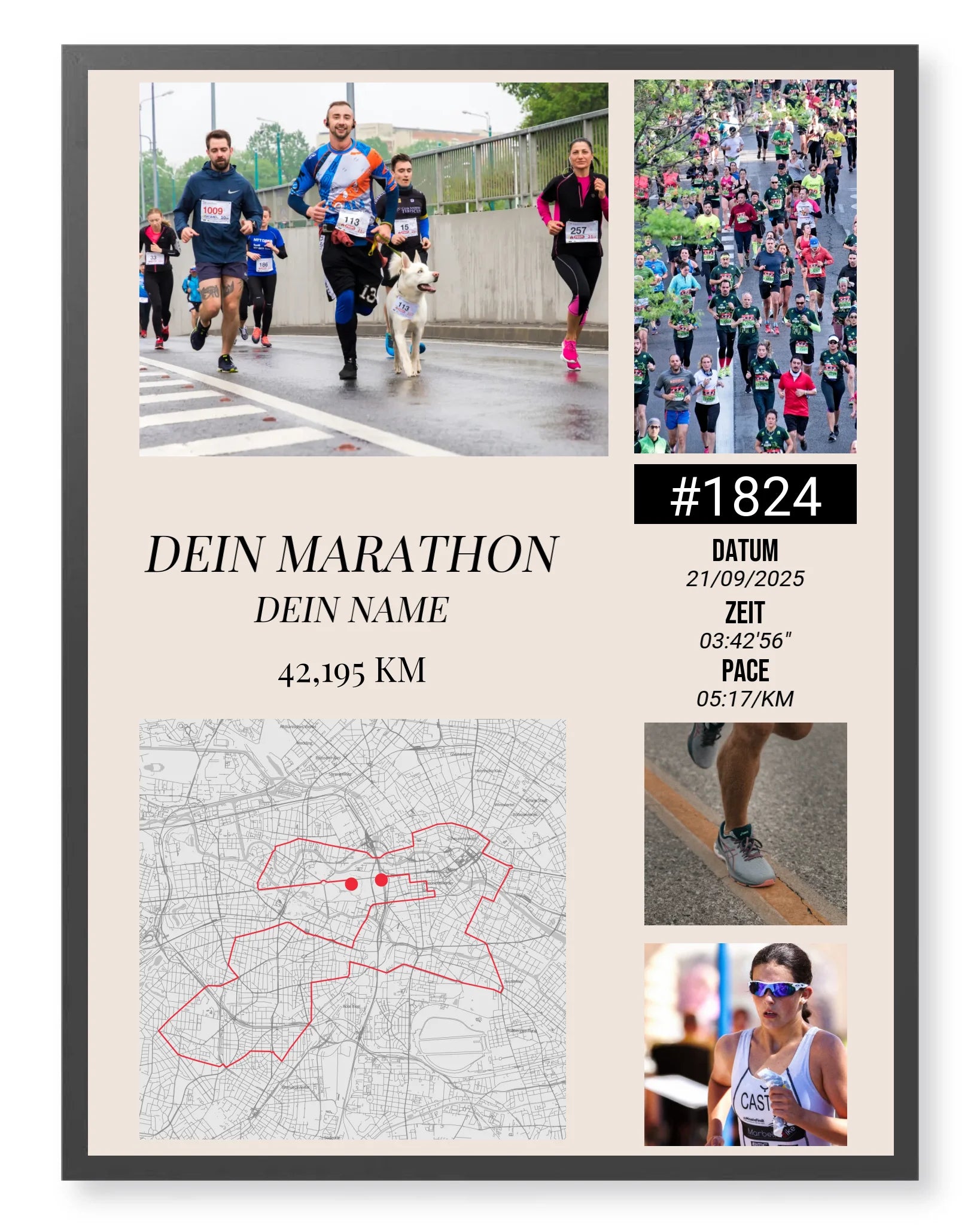 Rahmen - schwarz 60x80