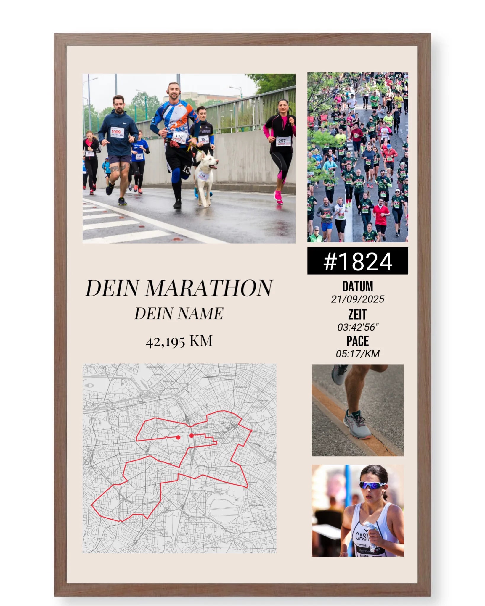 Rahmen - walnuss 40x60