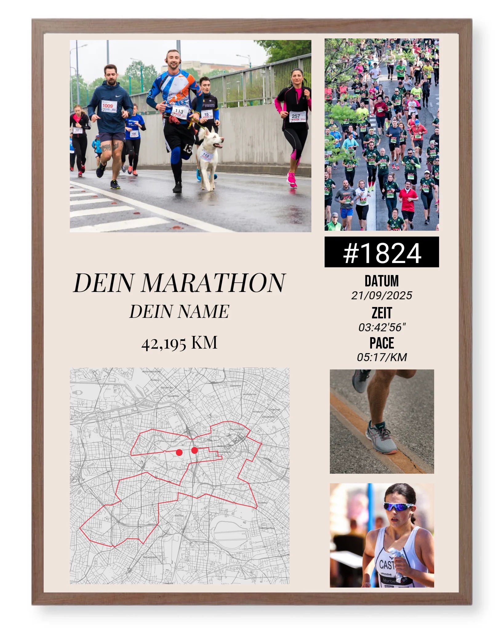 Rahmen - walnuss 60x80