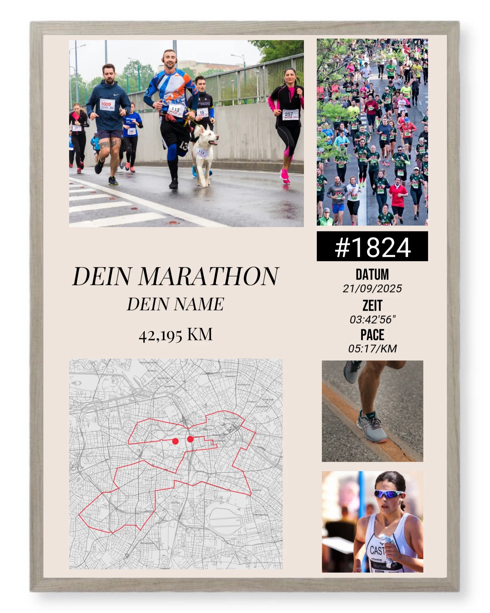 Rahmen - eiche 60x80