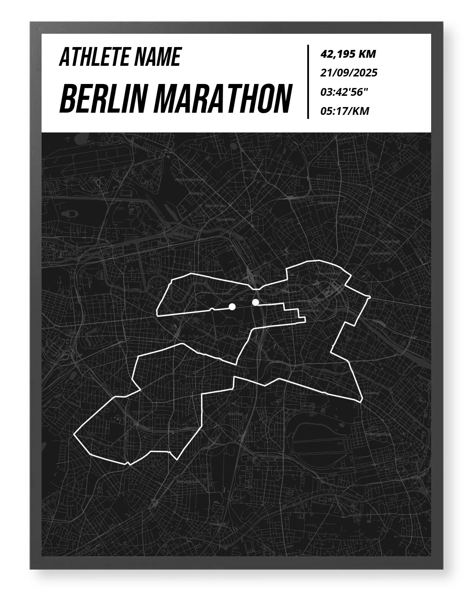 Rahmen - schwarz 60x80