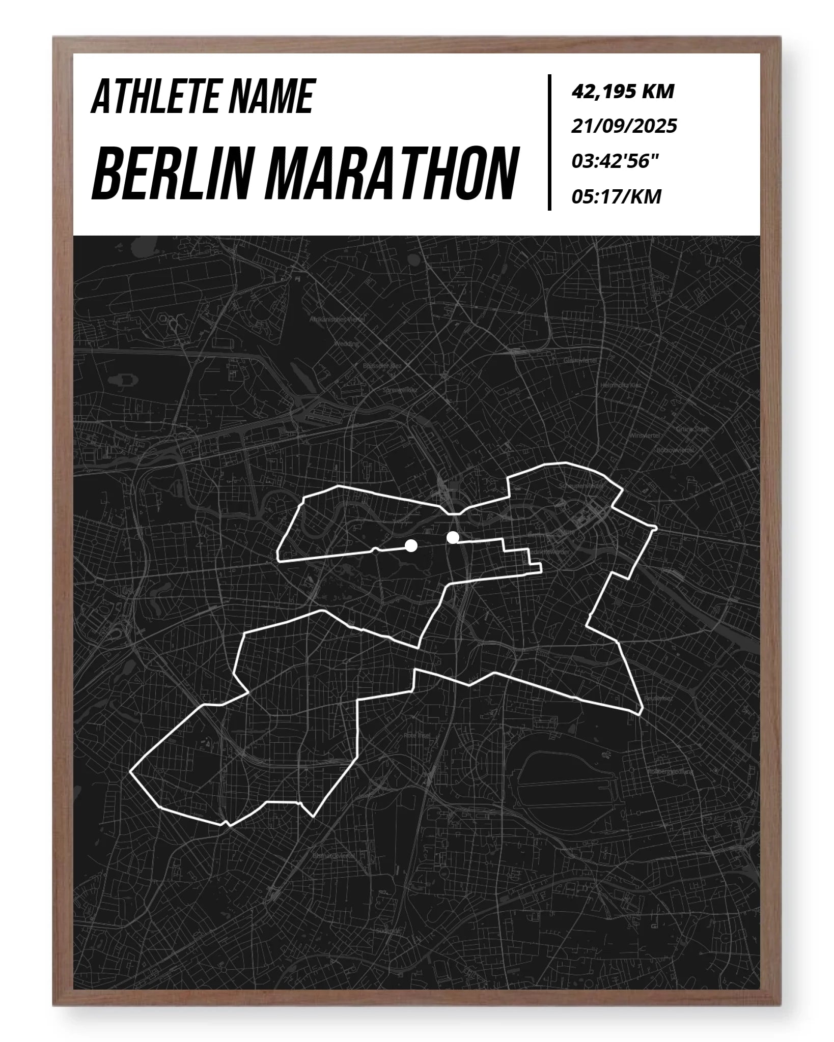 Rahmen - walnuss 30x40