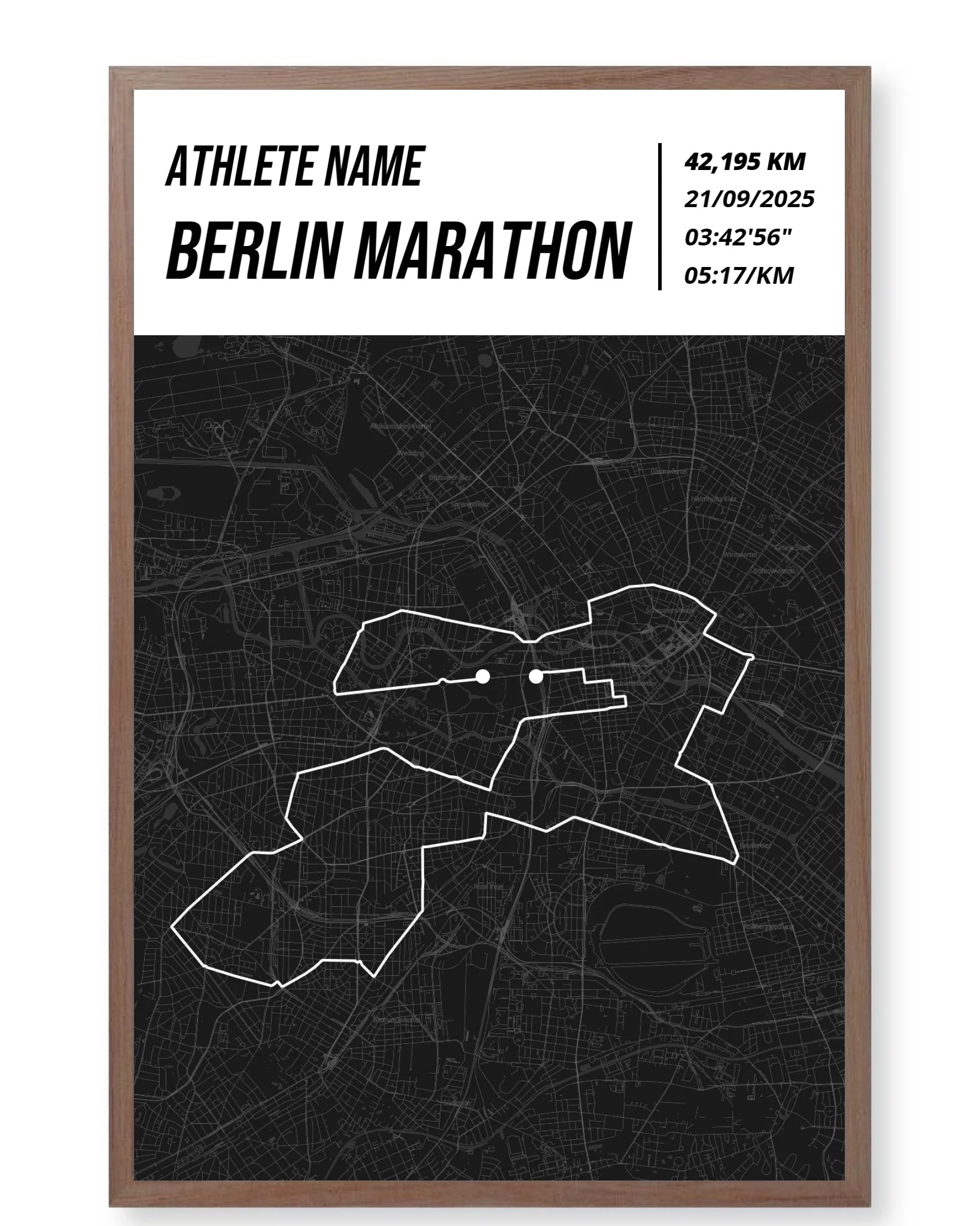 Rahmen - walnuss 40x60