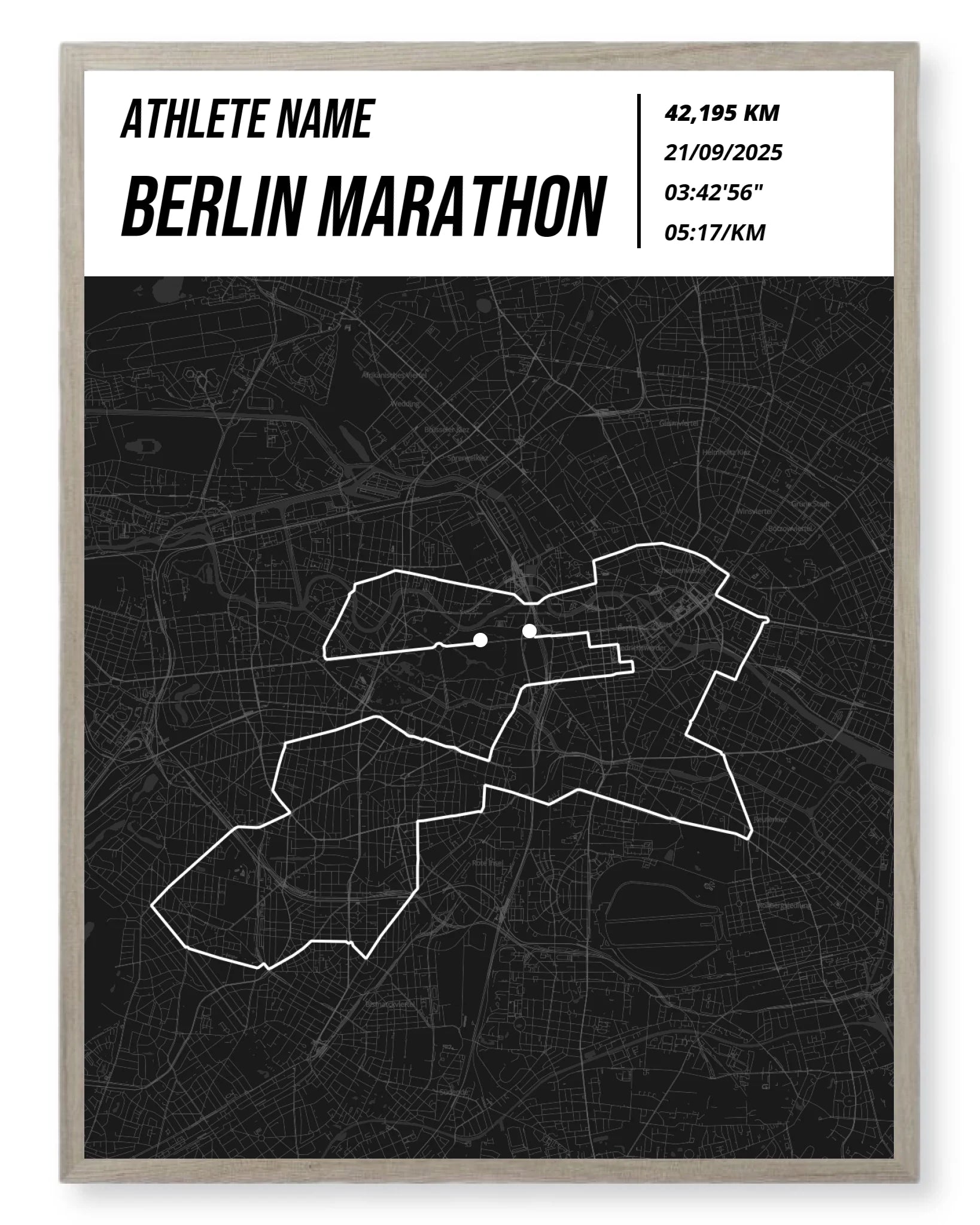 Rahmen - eiche 60x80