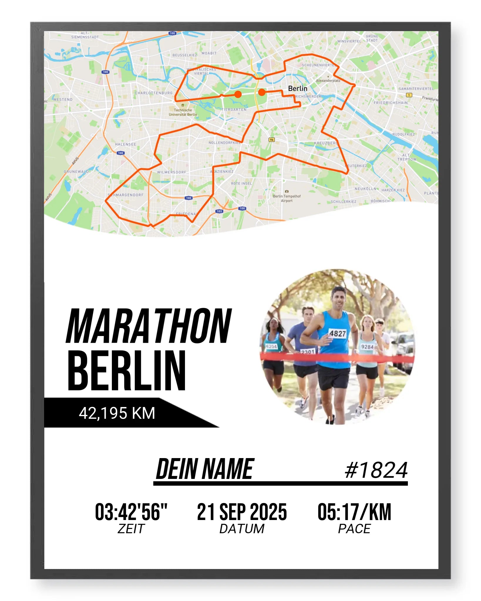 Personalisiertes Laufposter – Dein Marathon als Kunstwerk