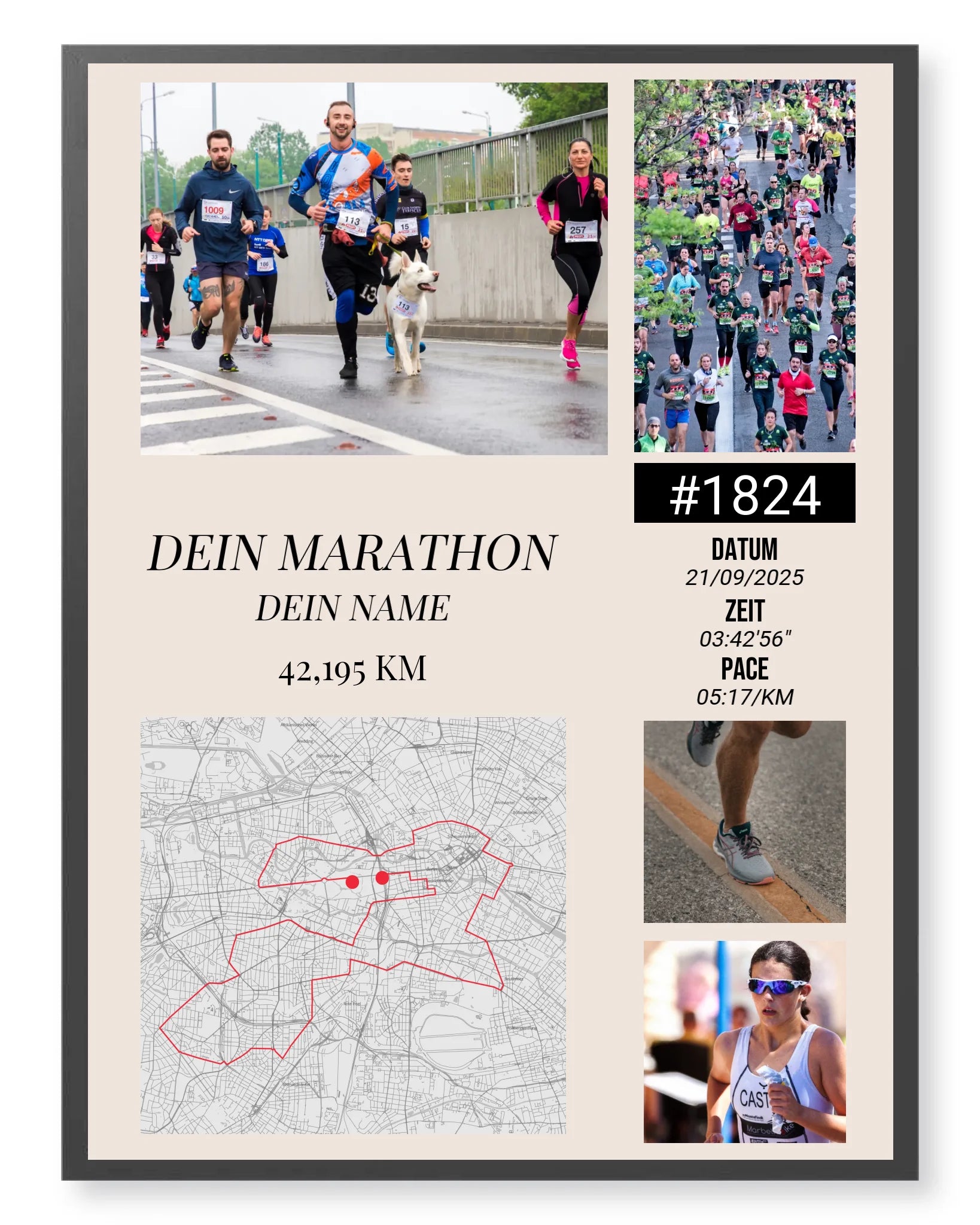 Marathon Poster – Dein persönlicher Lauf als Kunstwerk