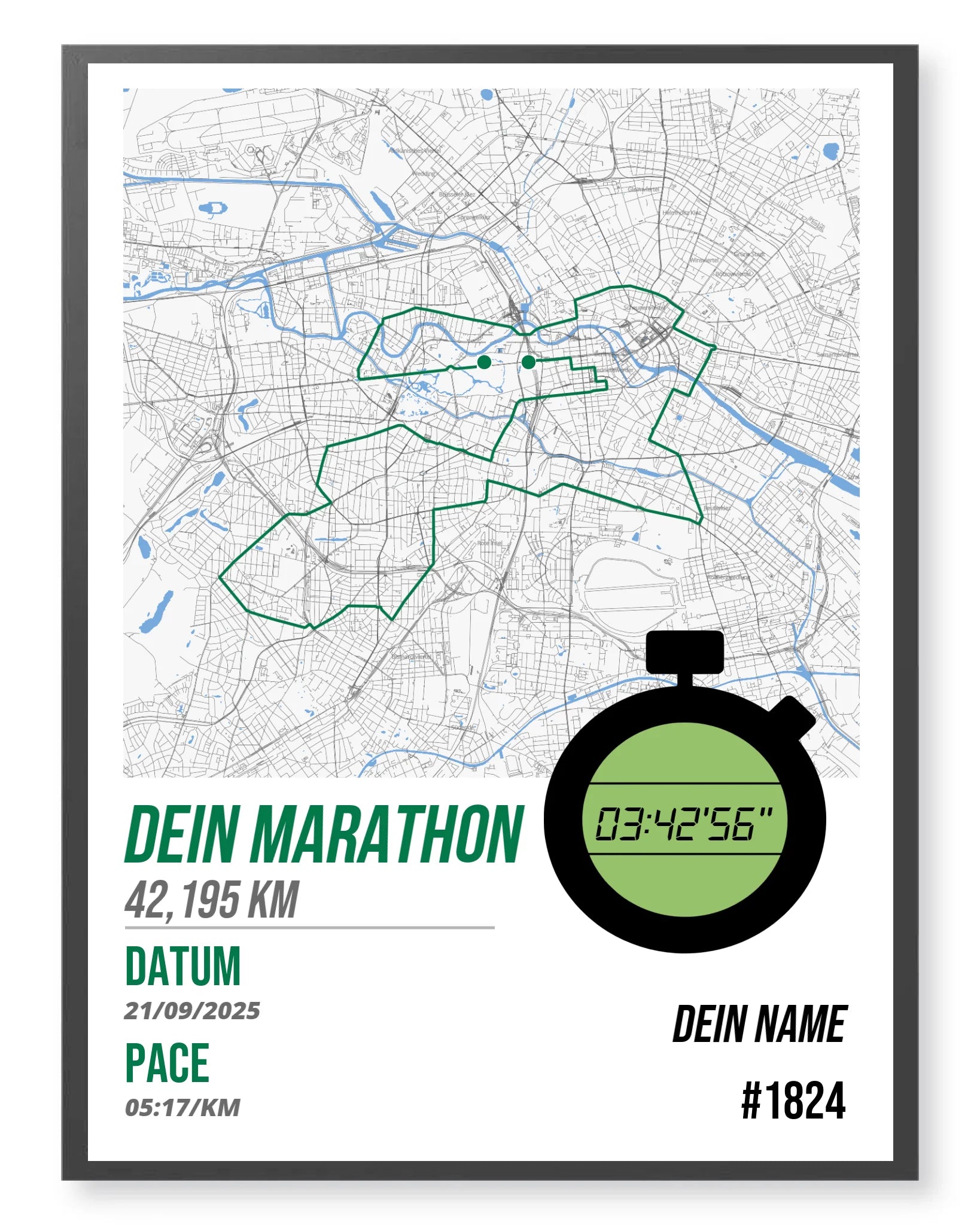 GPX Route Poster – Dein Lauf als personalisiertes Kunstwerk