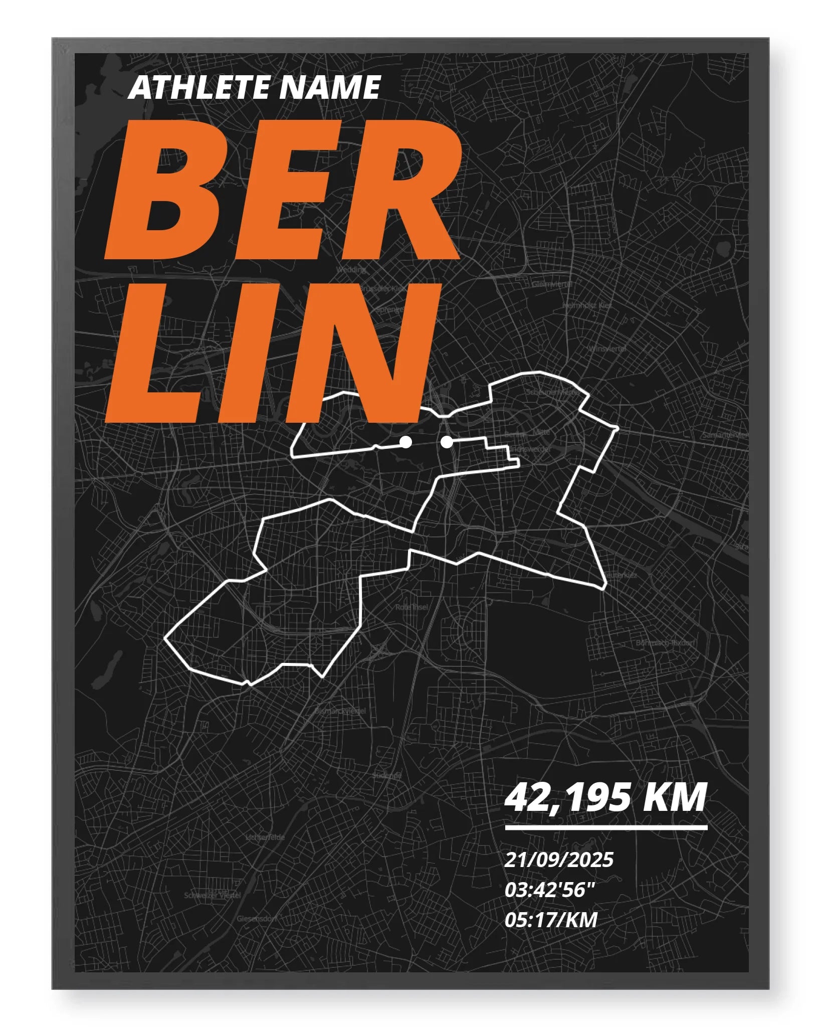 Running Poster personalisiert – Dein Lauf als Kunstwerk