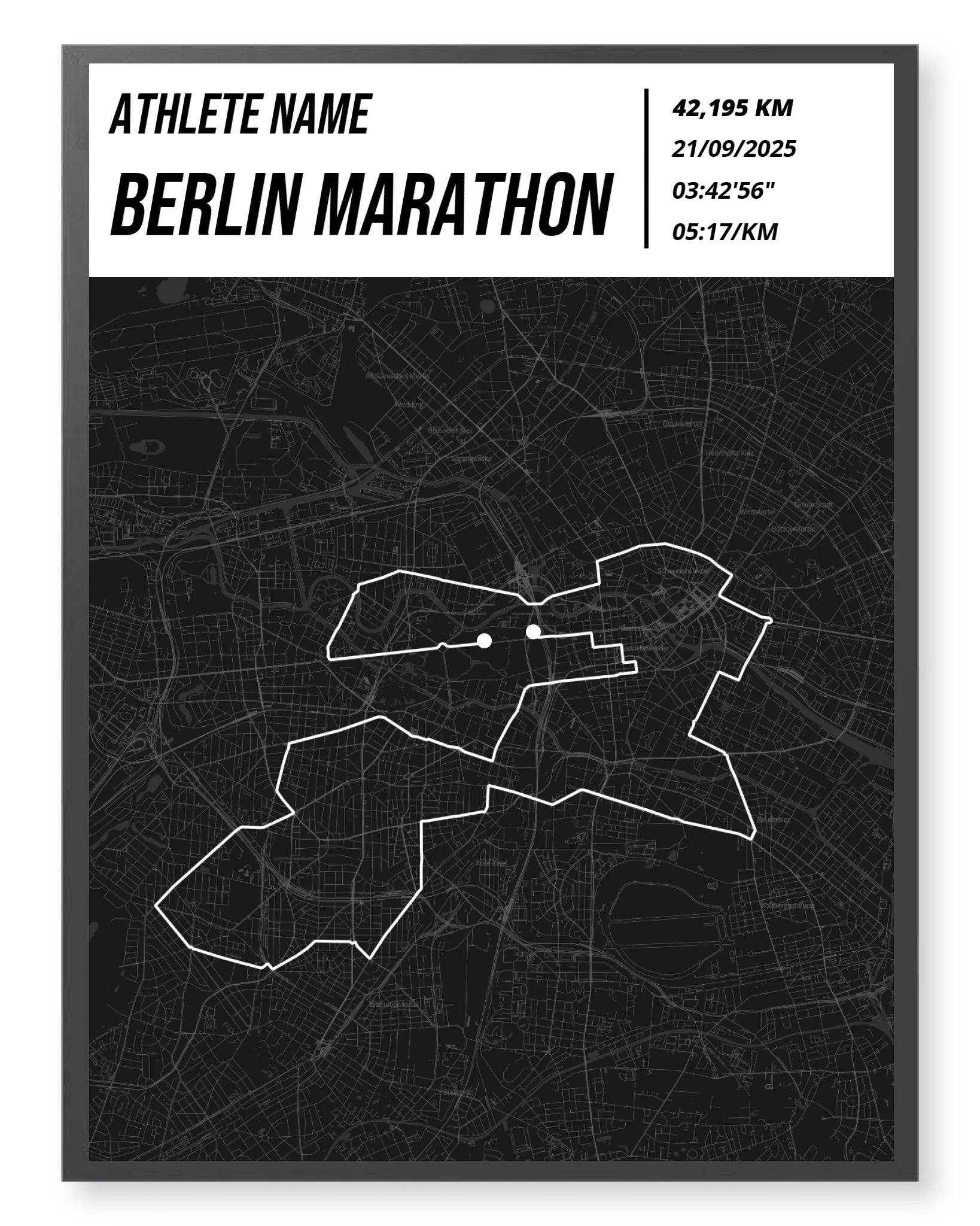 Marathon Wandbild personalisiert – Dein Laufmoment als Kunstwerk