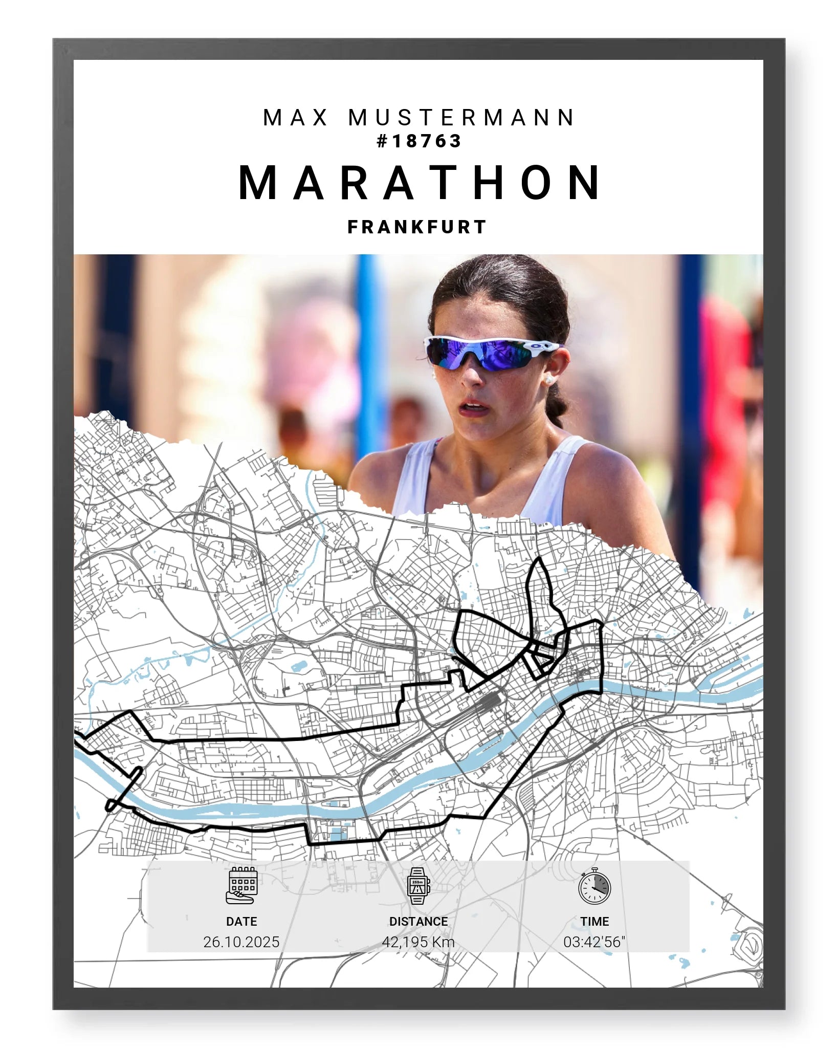 Rahmen - schwarz 60x80