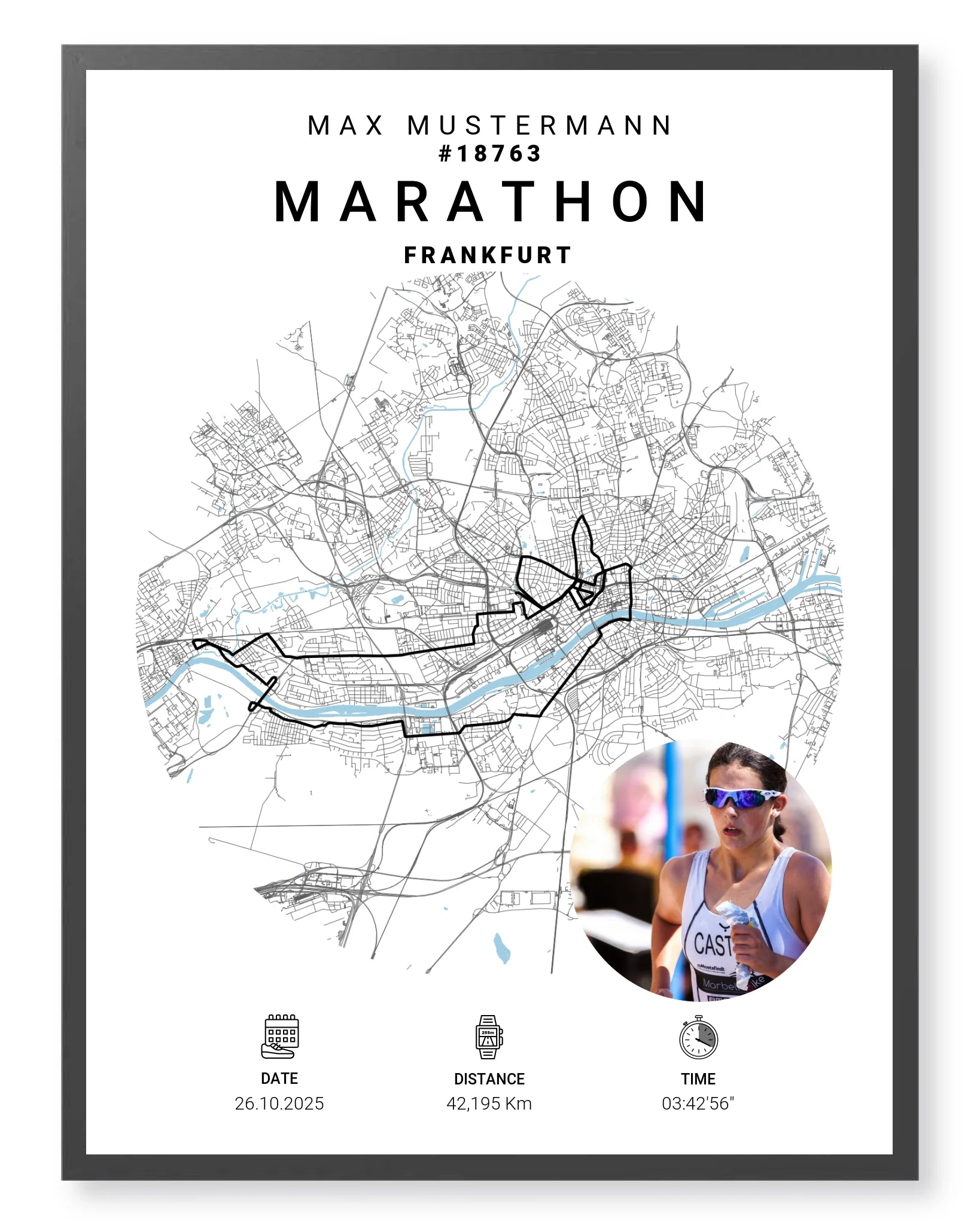 Rahmen - schwarz 60x80