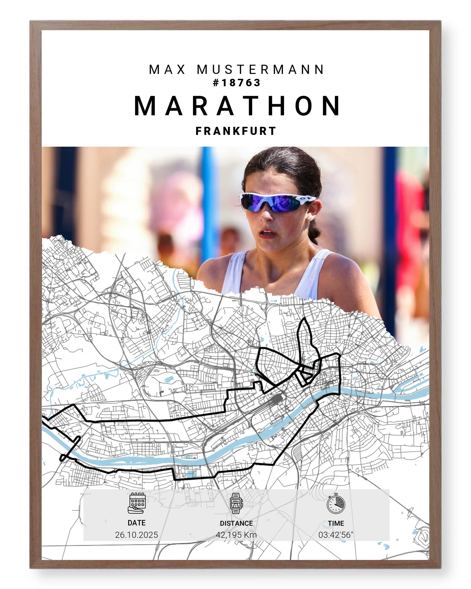 Rahmen - walnuss 30x40