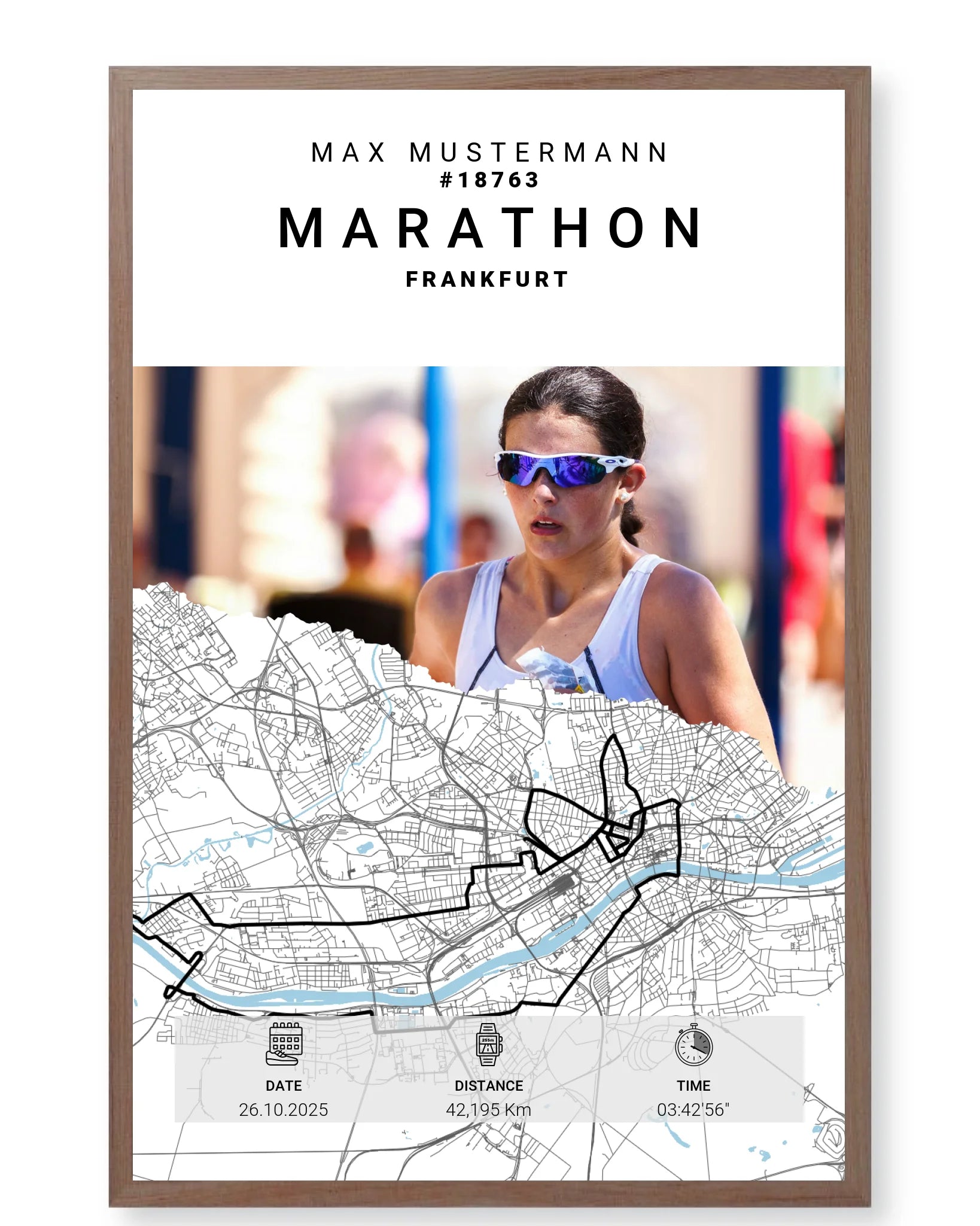 Rahmen - walnuss 40x60