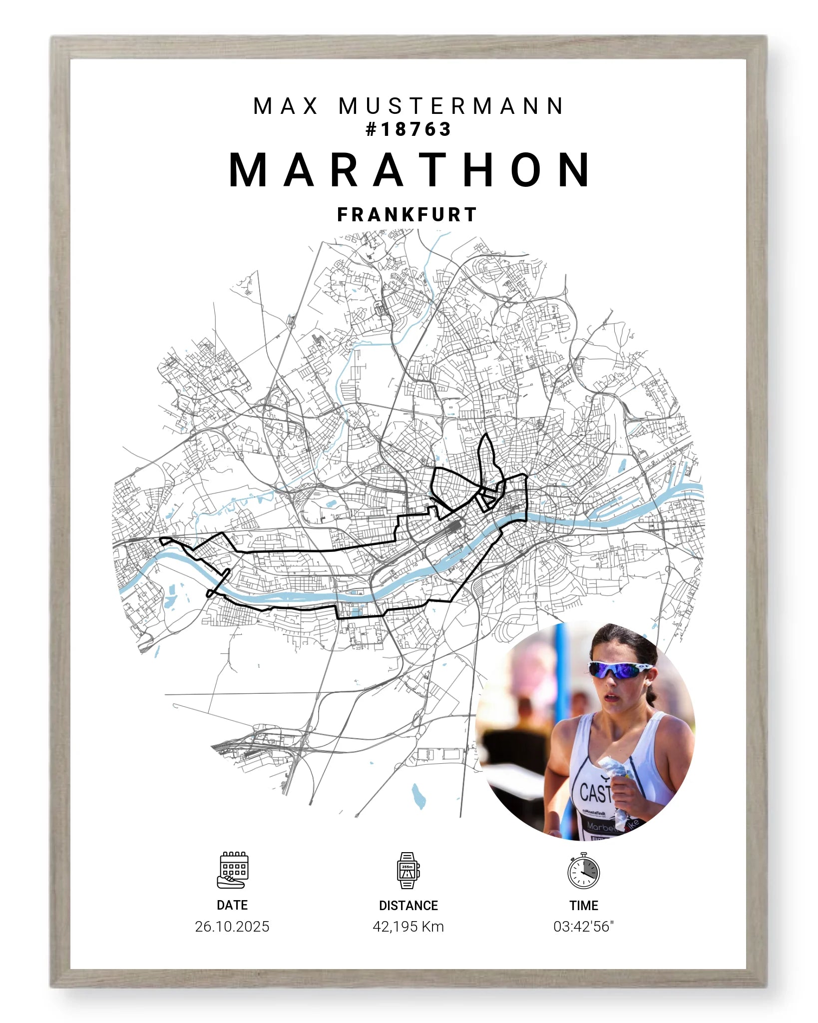 Rahmen - eiche 60x80