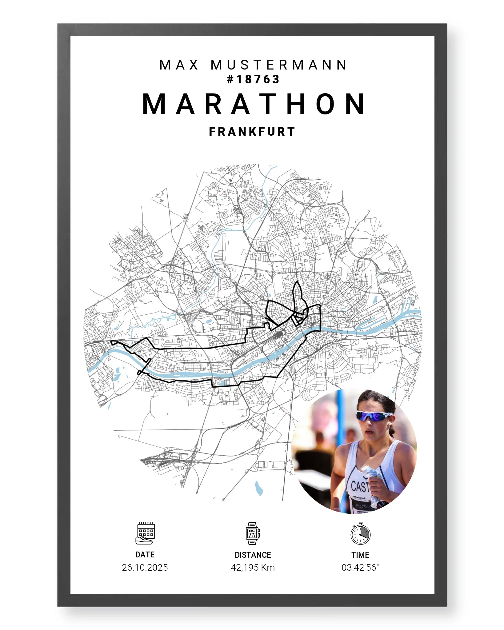 Rahmen - schwarz 40x60