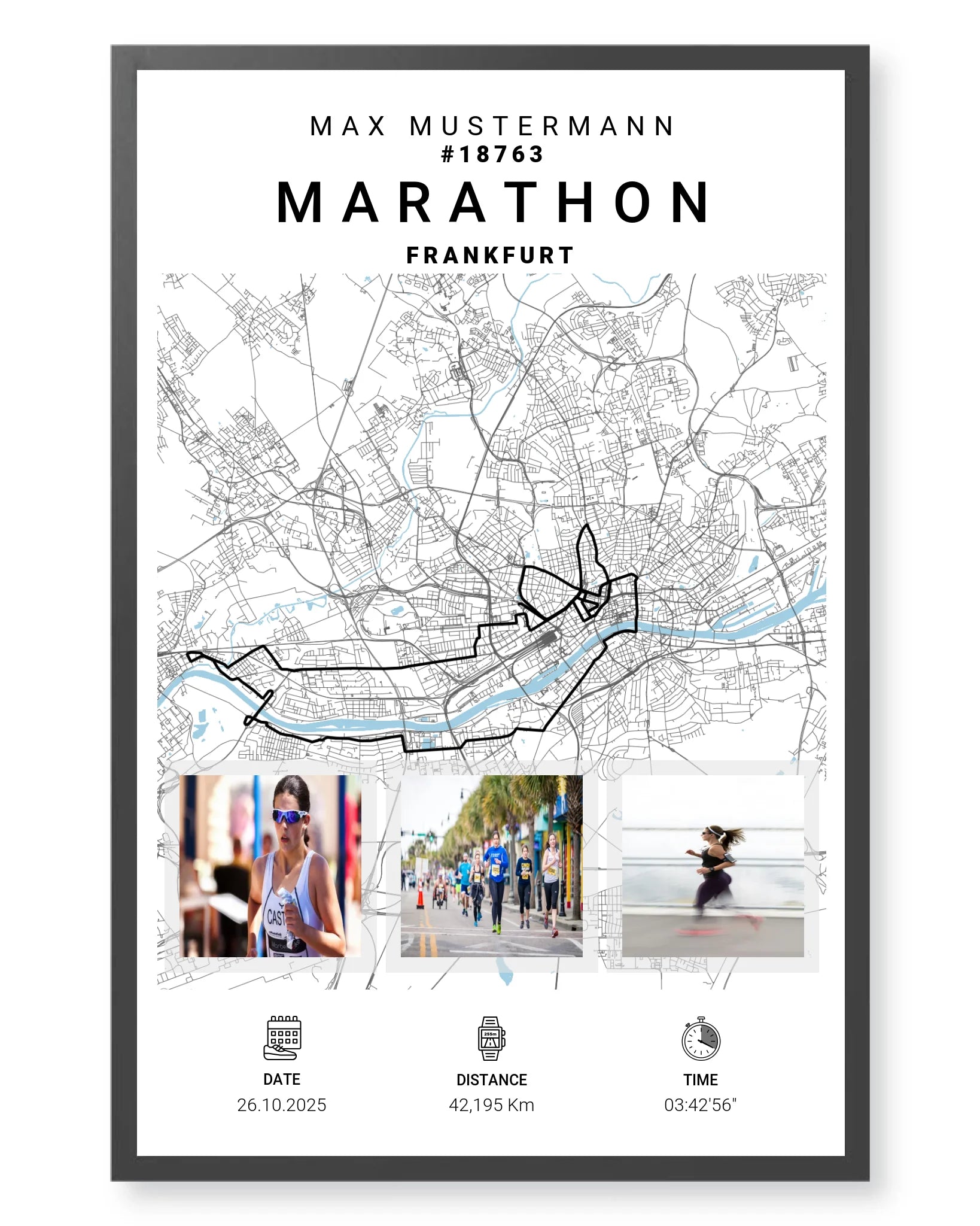 Rahmen - schwarz 40x60