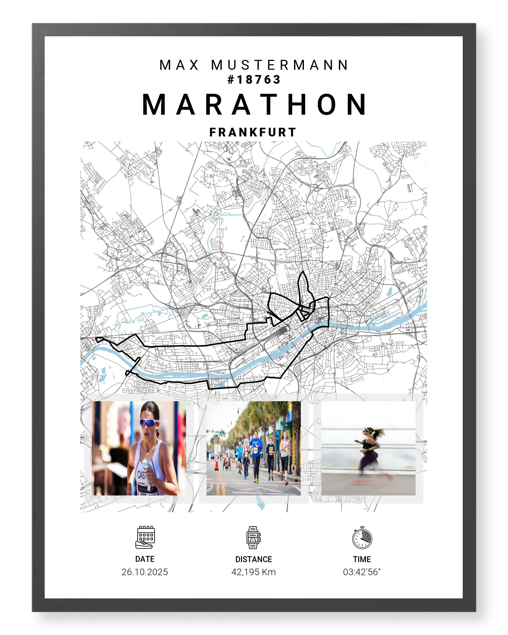 Rahmen - schwarz 60x80