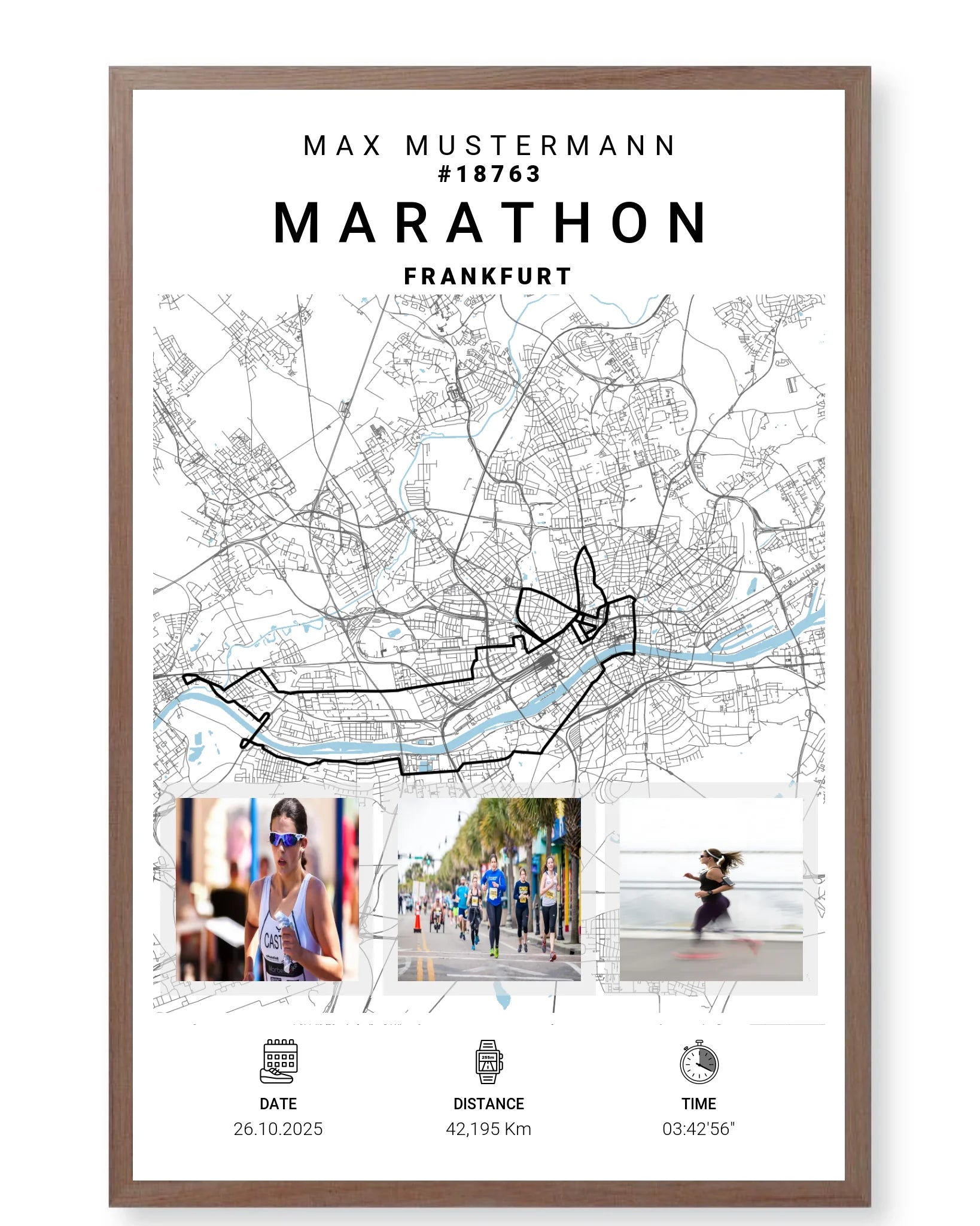 Rahmen - walnuss 40x60