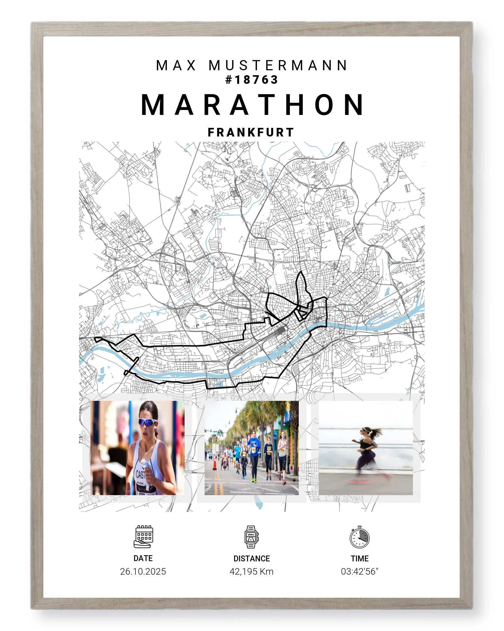 Rahmen - eiche 60x80