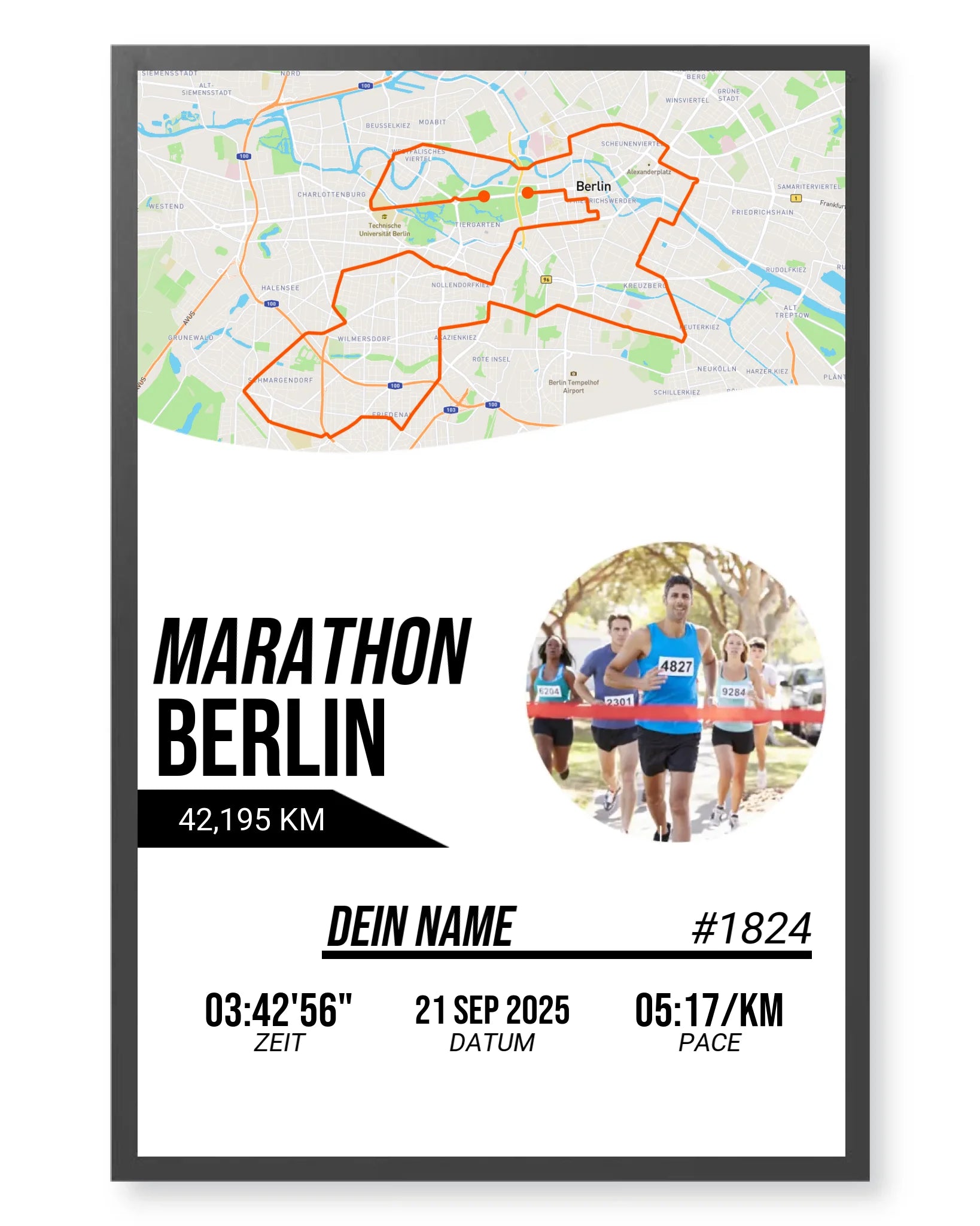 Rahmen - schwarz 40x60