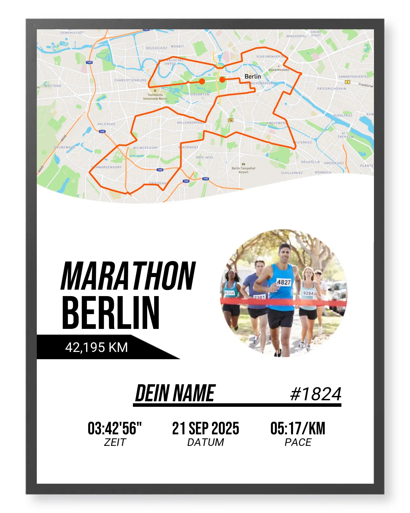 Rahmen - schwarz 60x80