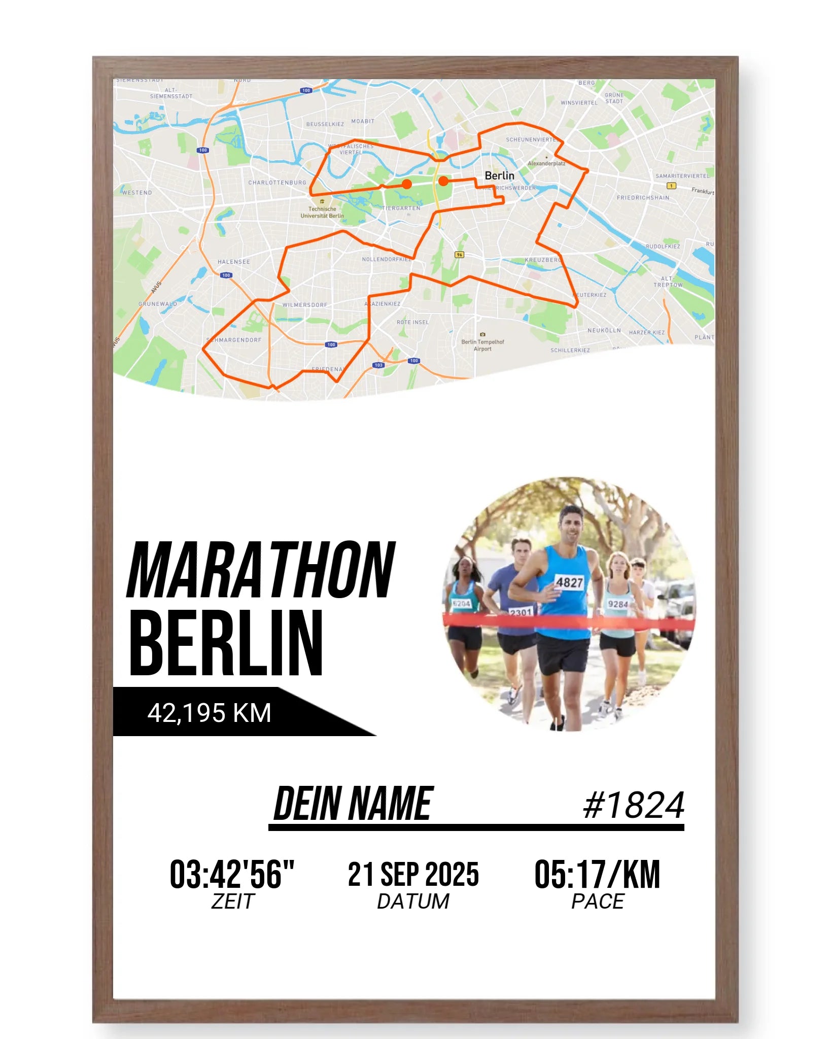 Rahmen - walnuss 40x60