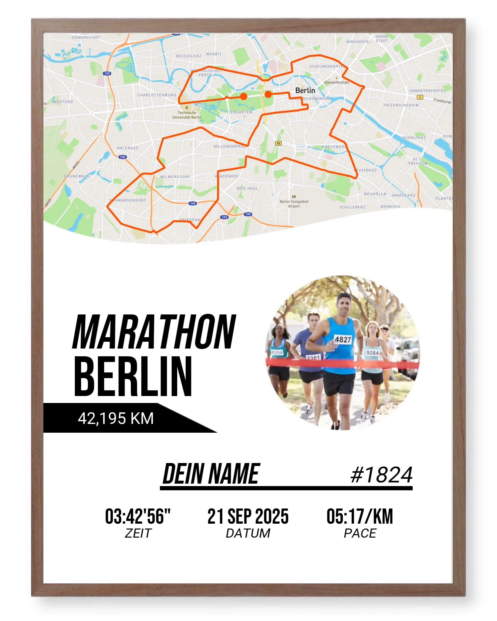 Rahmen - walnuss 60x80